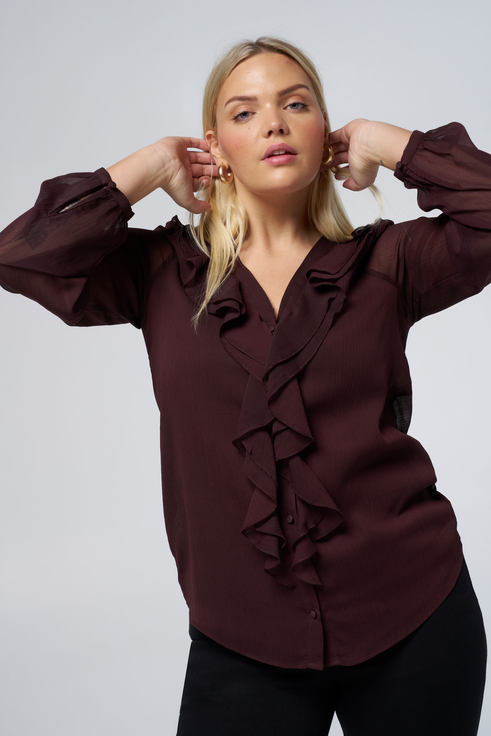 Bluse mit R&uuml;schendetails image number 5