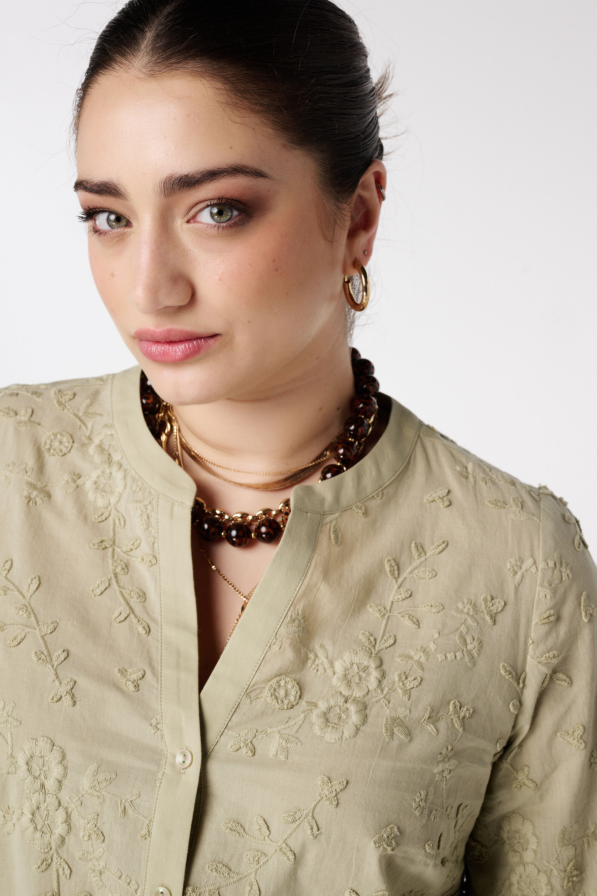 Bluse mit 3D-Blumenprint image number 4