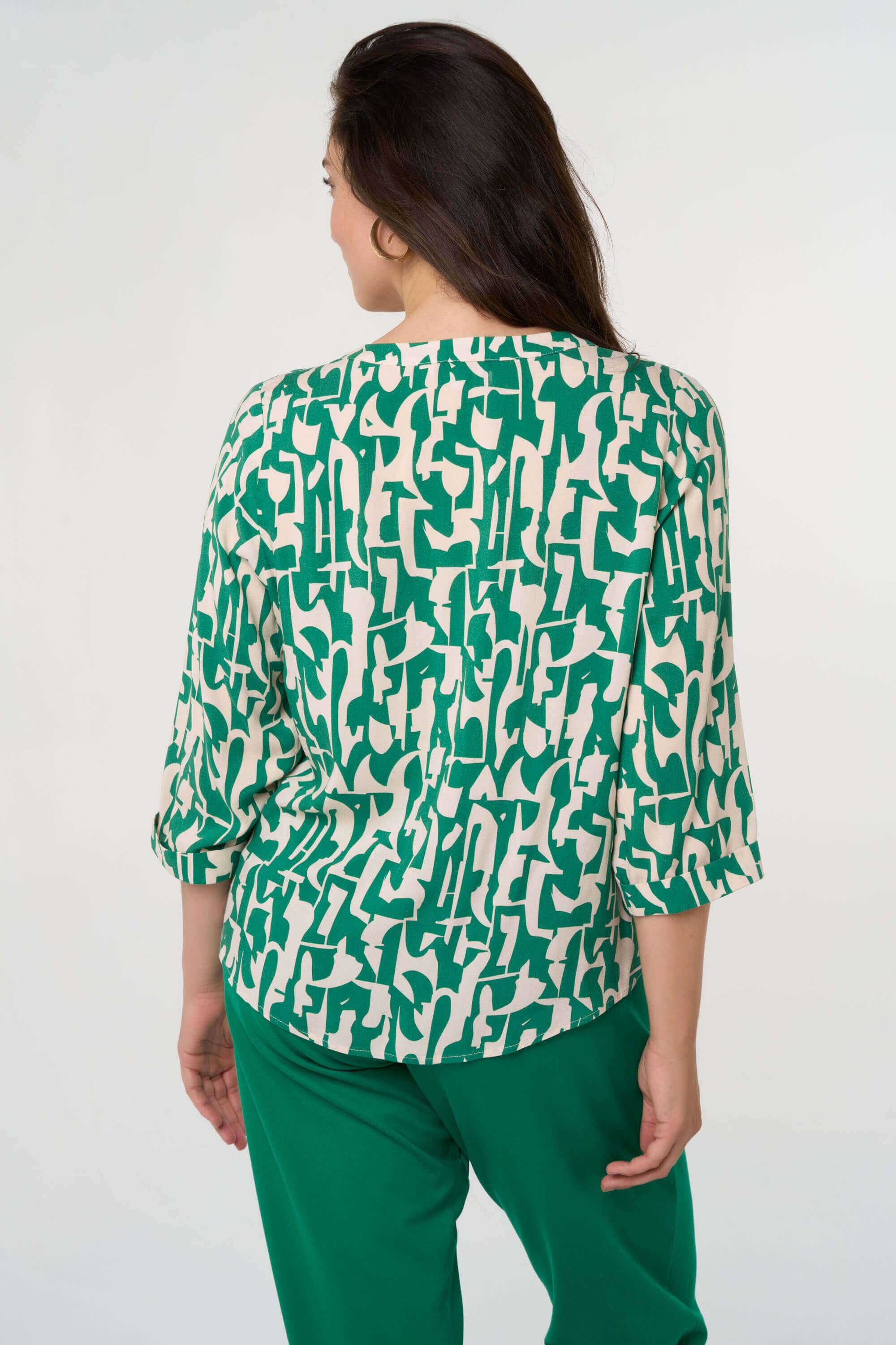 Bluse mit Grafik-Print image number 4