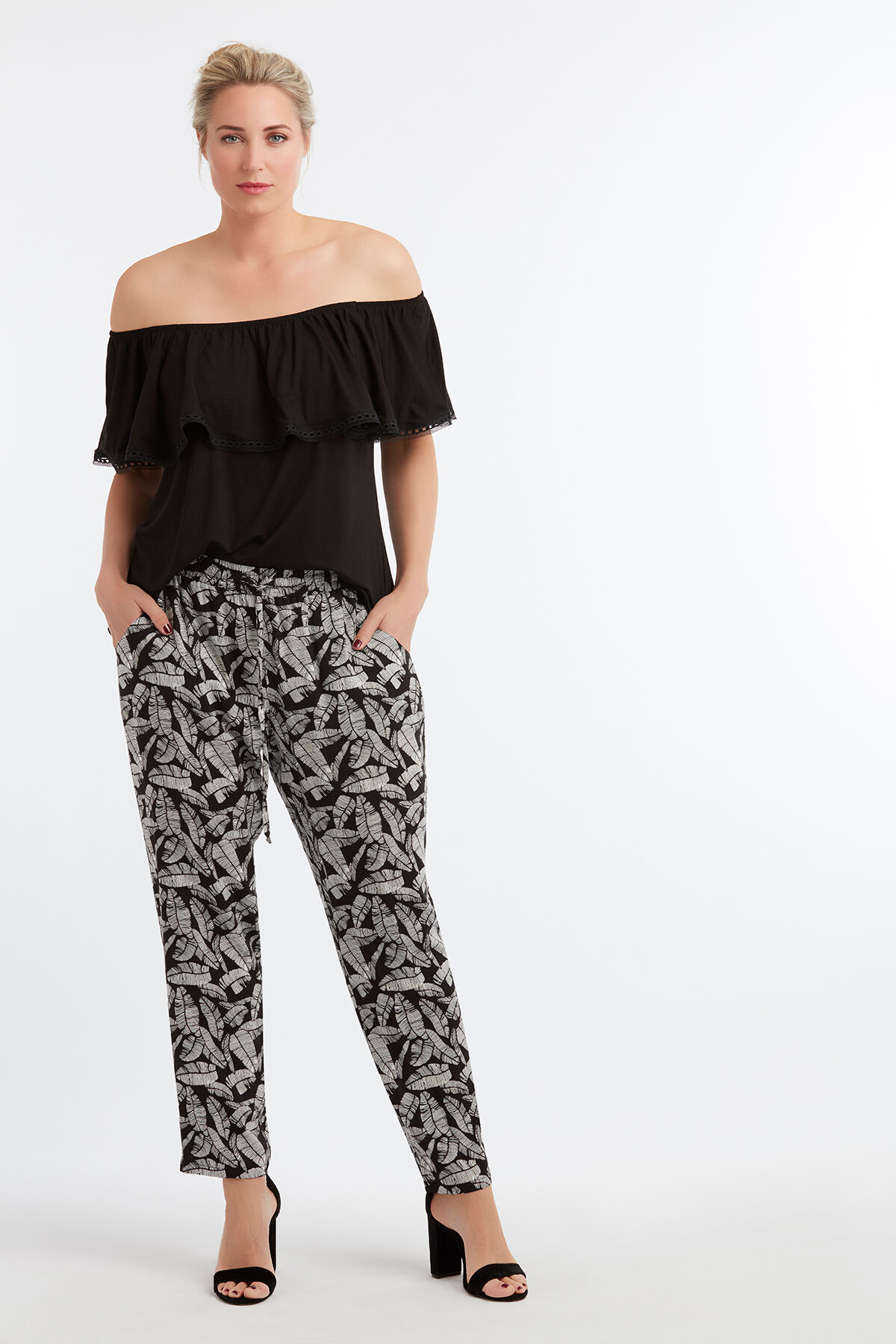 Schulterfreies Top mit R&uuml;sche image number 3