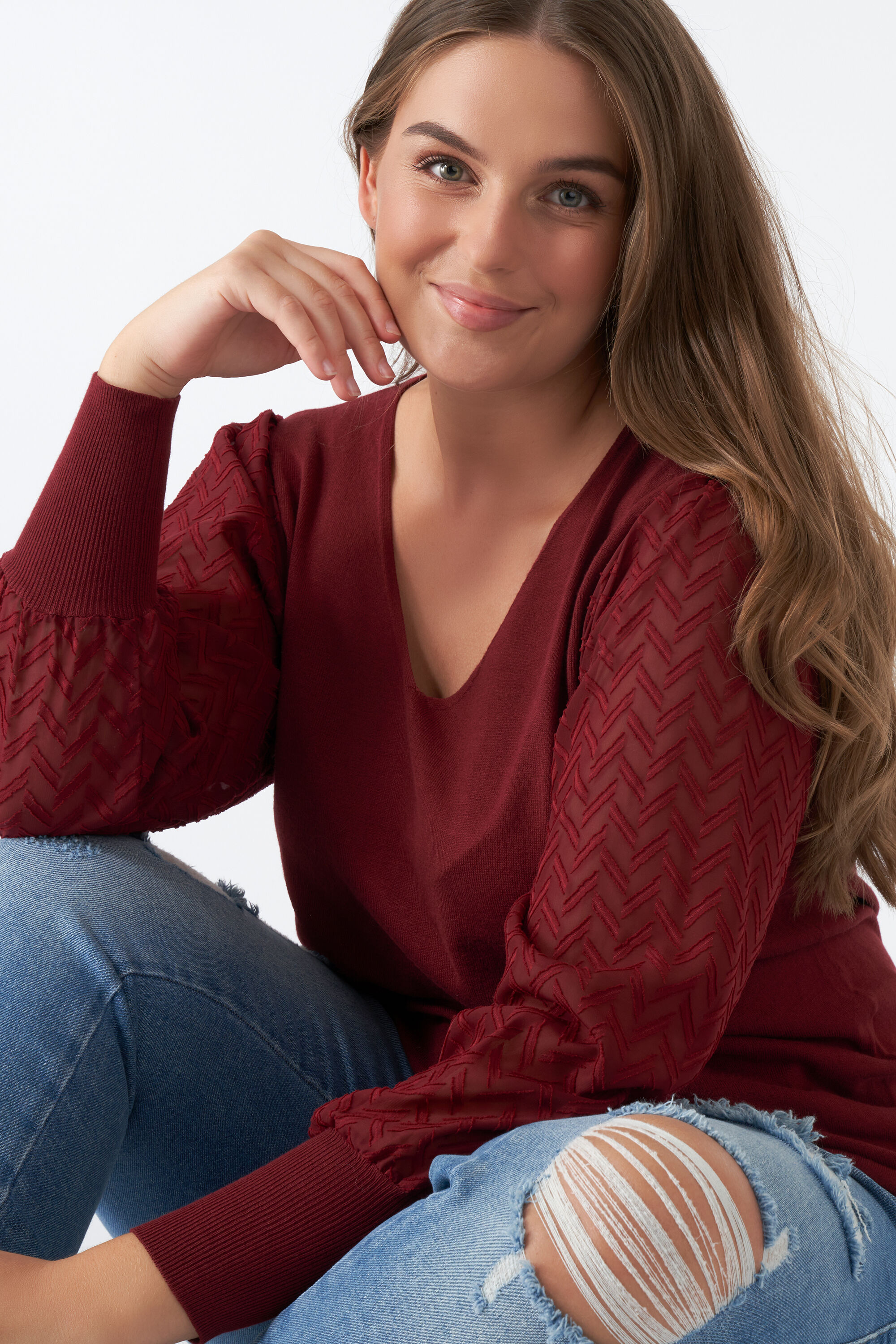 Sweatshirt mit bauschigen &Auml;rmeln image number 0