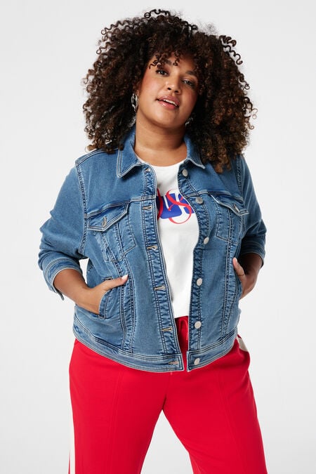 Jeansjacke mit Stretchanteil  Jeansjacke mit Stretchanteil