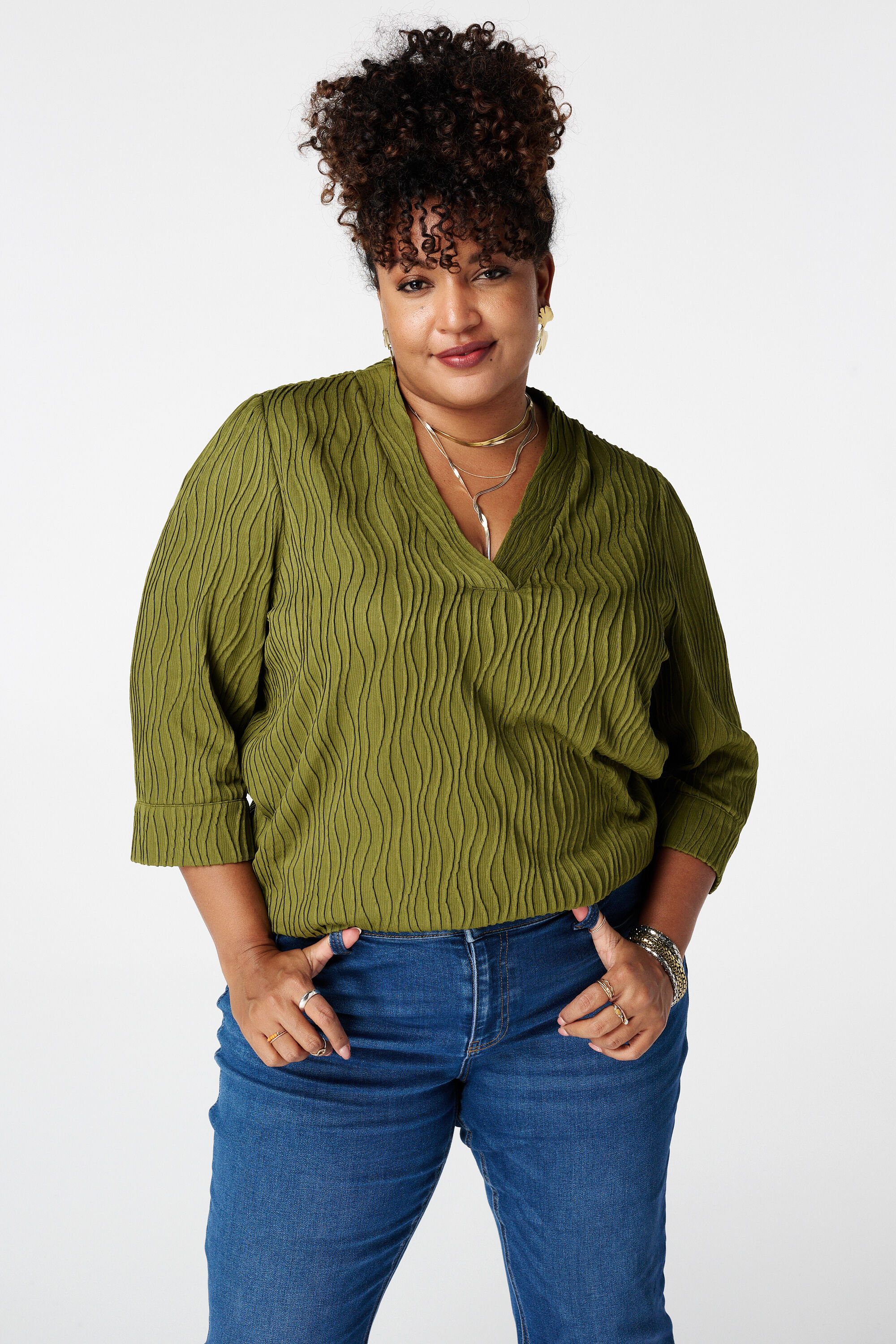 Top mit gewellter Struktur