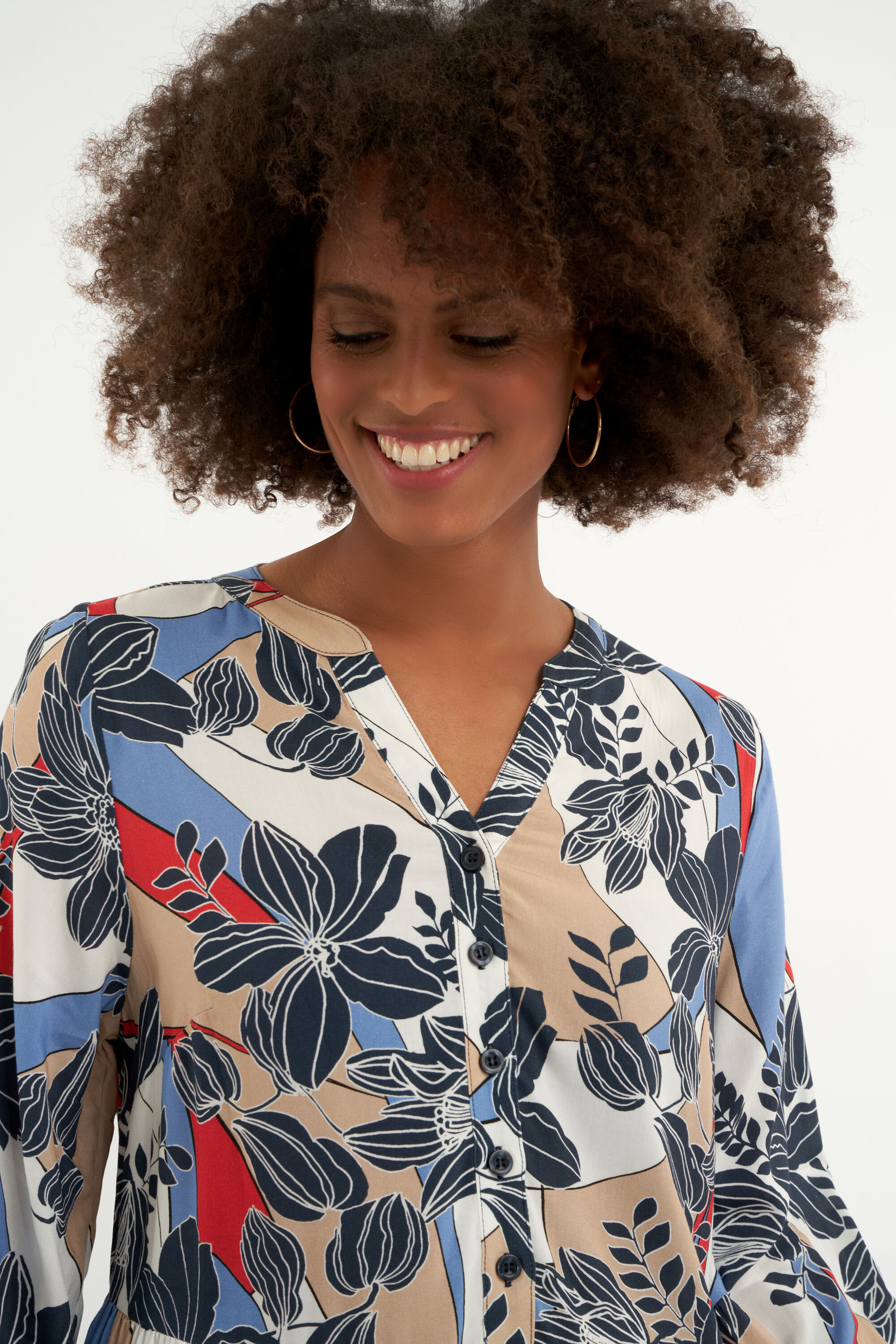 A-Figur-Kleid mit Print  image number 6