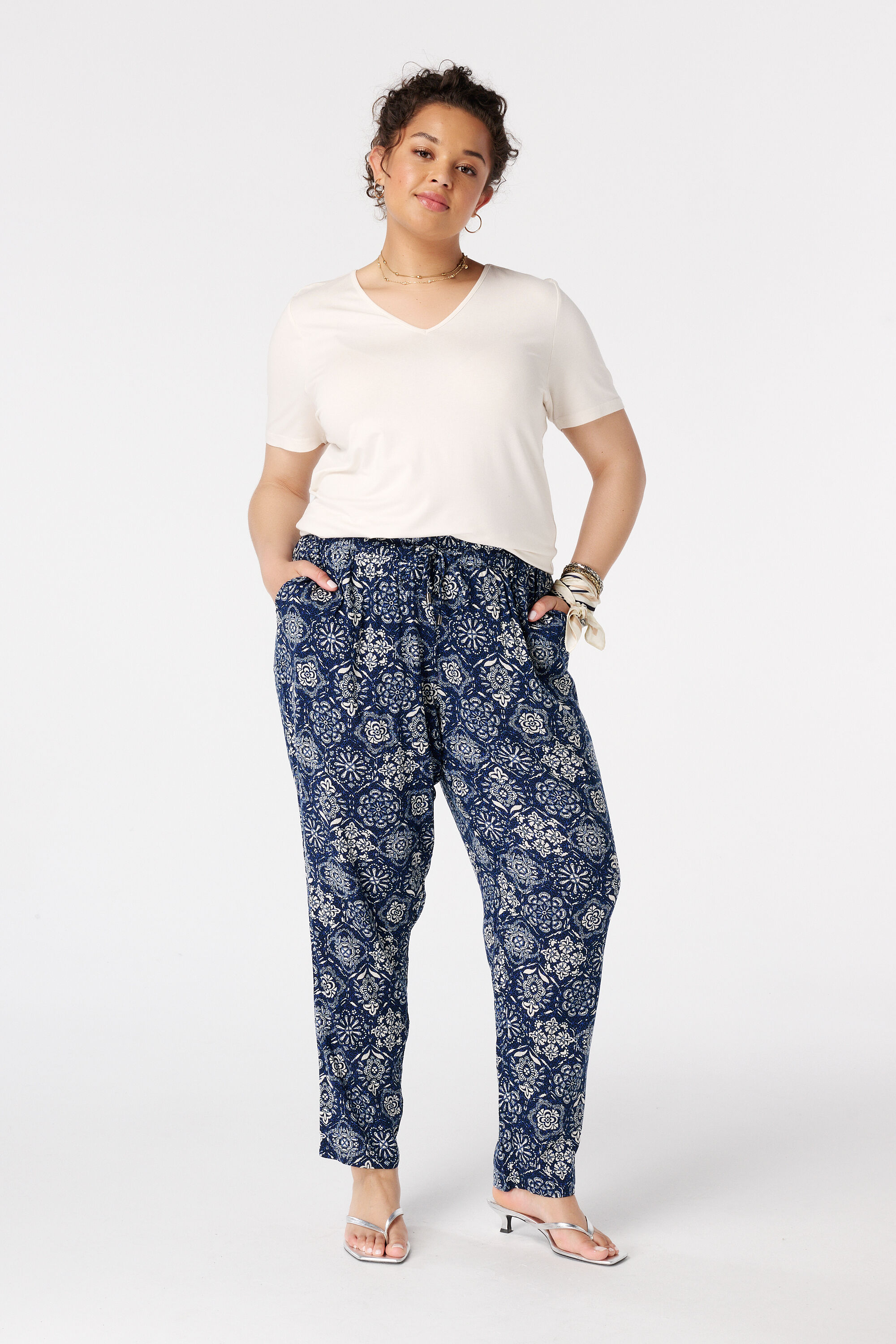 Straight Leg Hose mit Print
