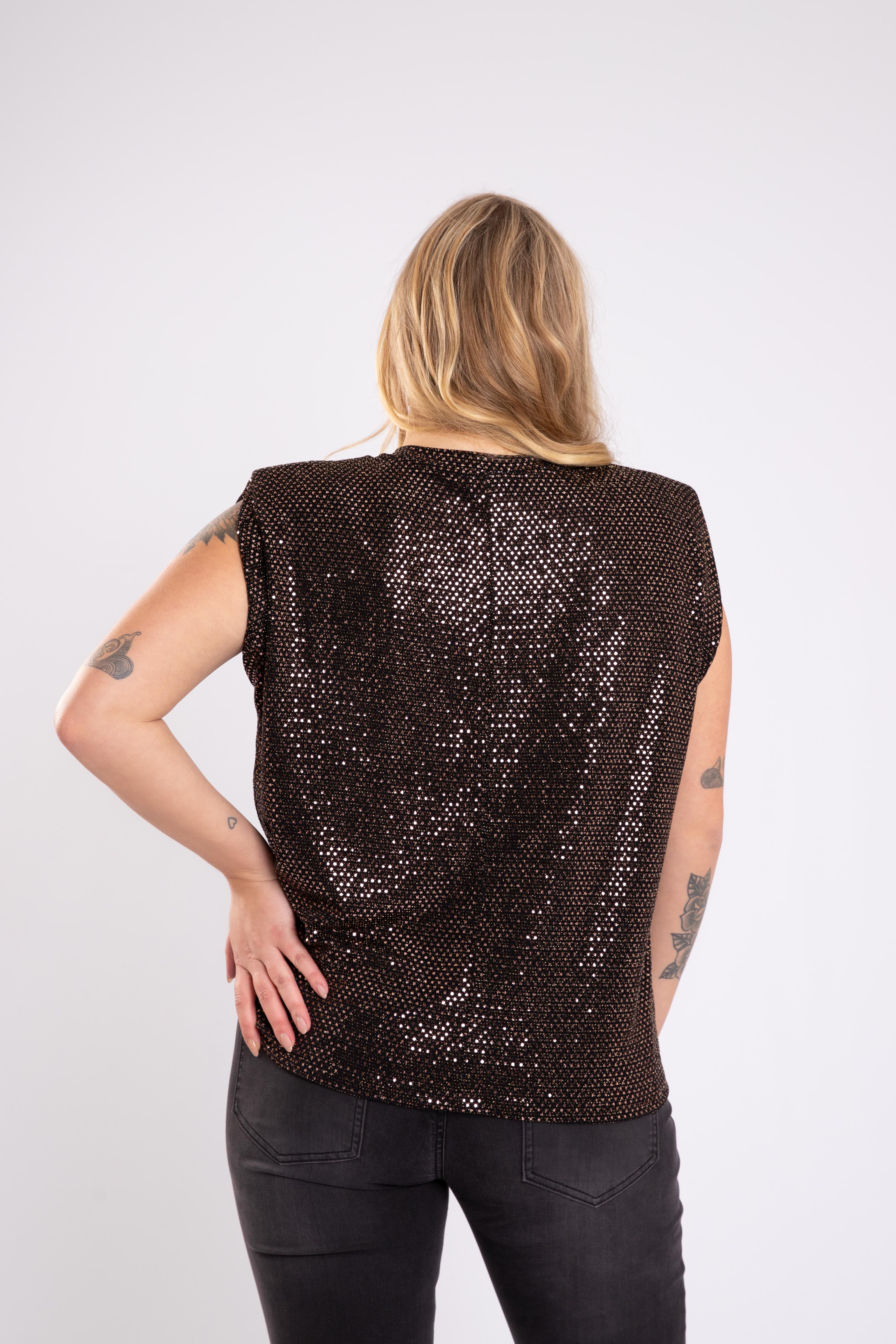 &Auml;rmelloses Top mit Schulterpolstern image number 4