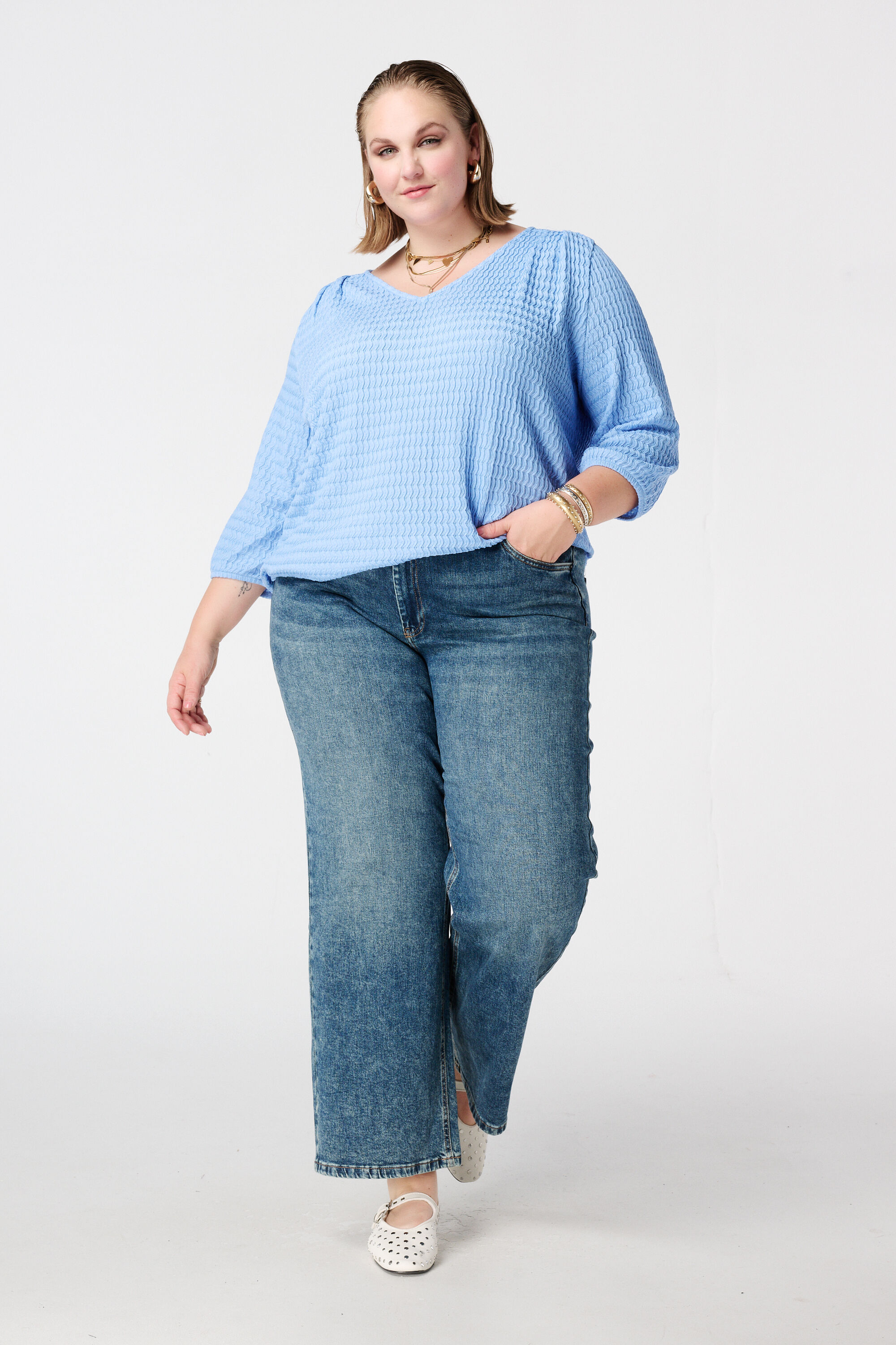 Jersey-Top mit Struktur image number 5