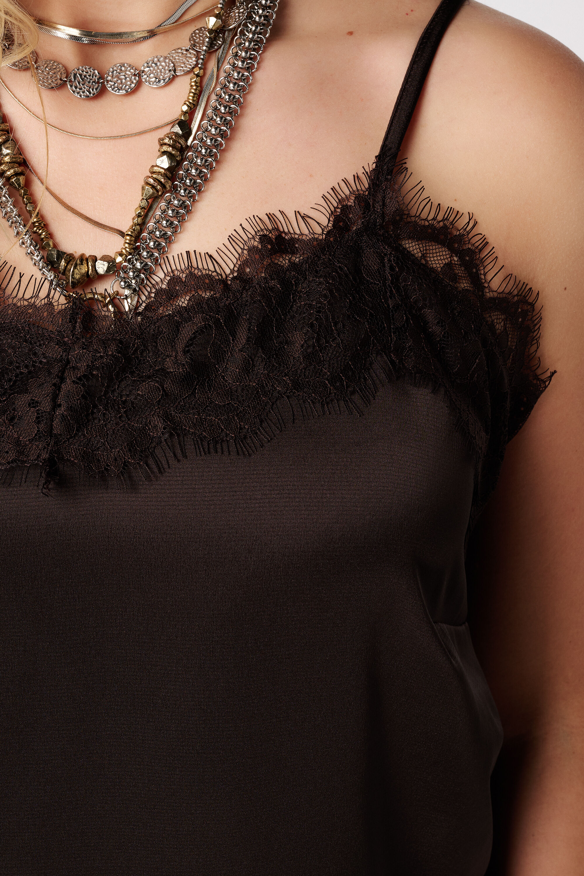 Spaghetti-Bluse mit Spitze image number 6