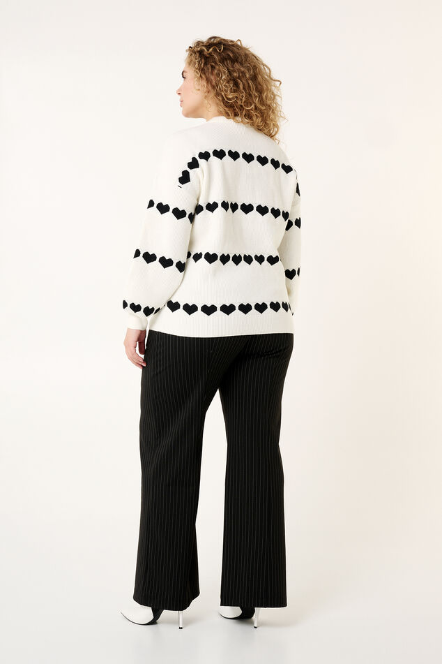 Strick-Pullover mit Herz-Verzierung image number 3