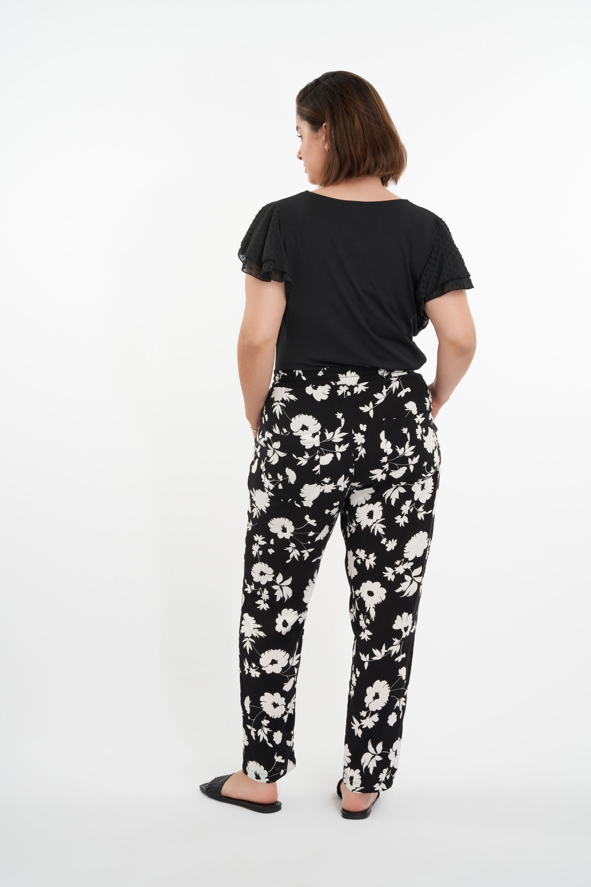 Weit geschnittene Hose mit Print image number 3