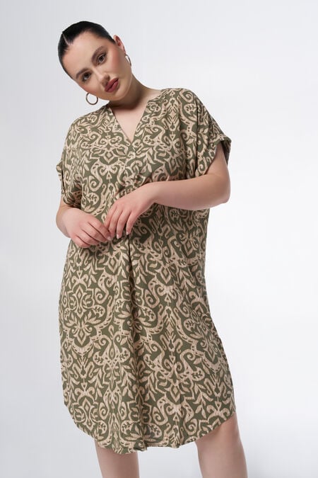 Geräumiges Print-Kleid Geräumiges Print-Kleid