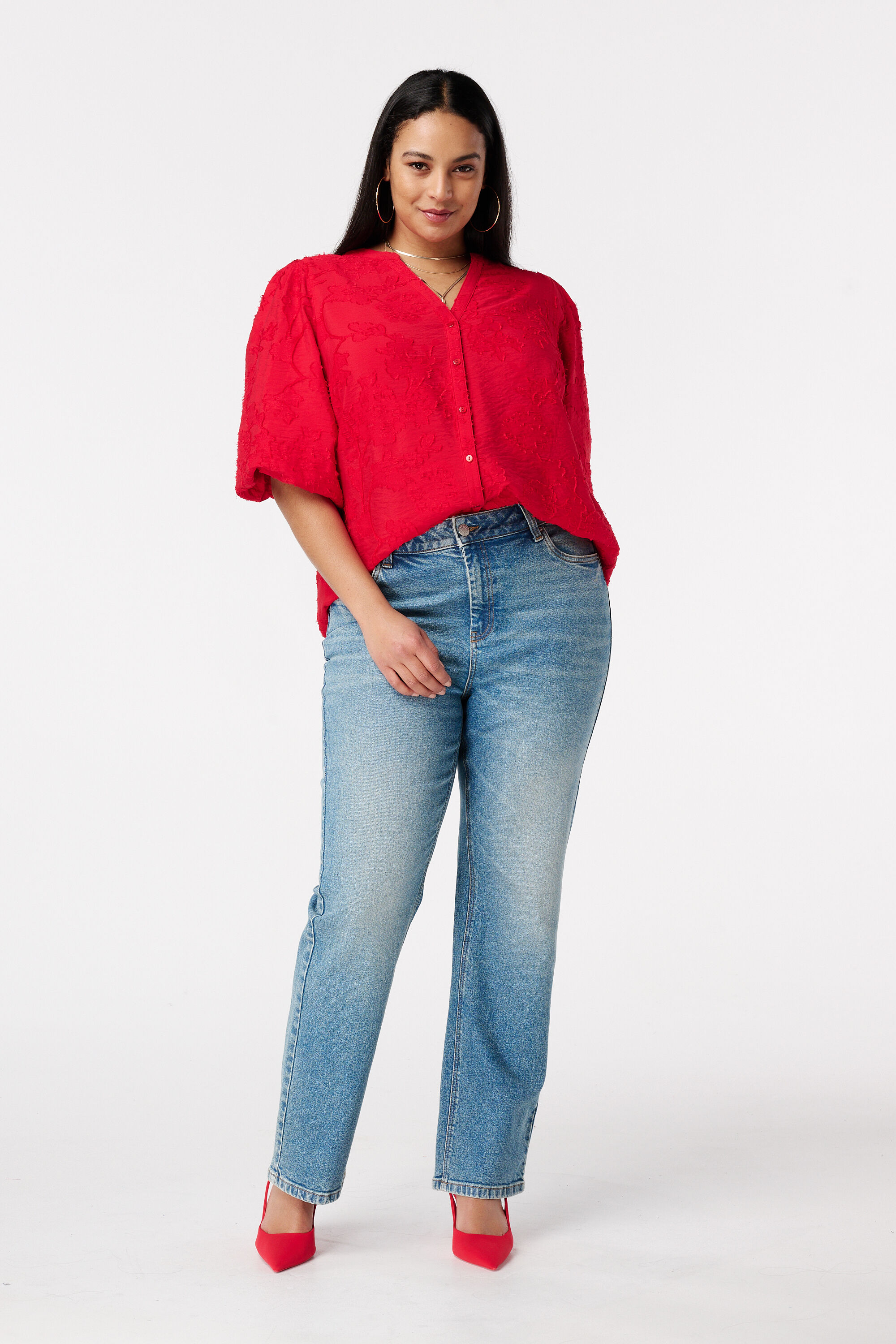 Straight Leg Jeans mit Mid Waist