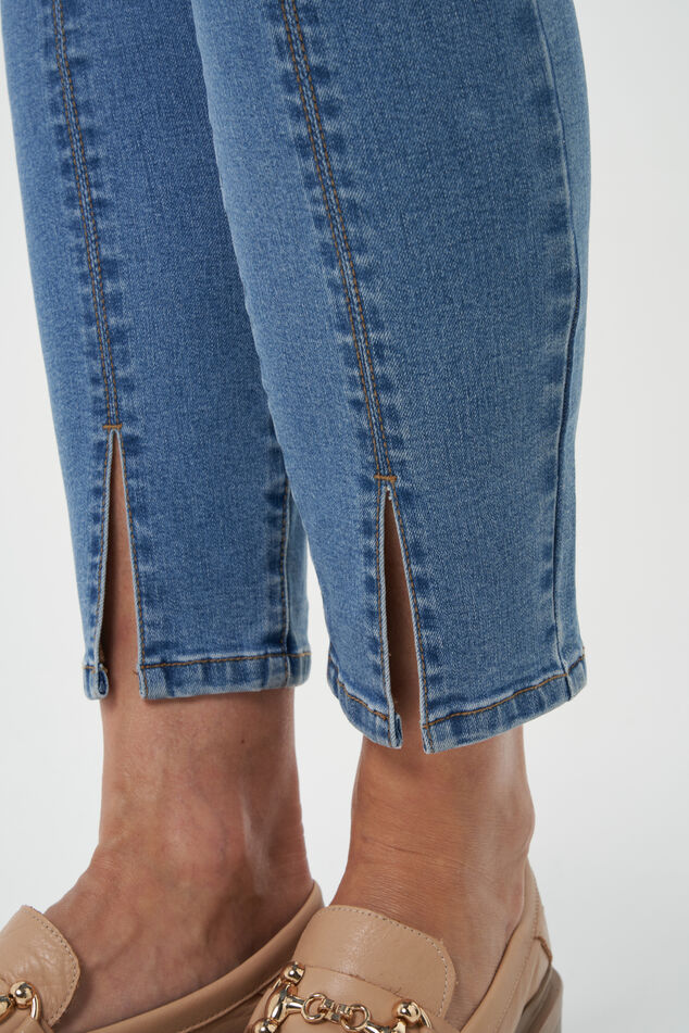Skinny-Jeans mit Schlitzdetails  image number 5