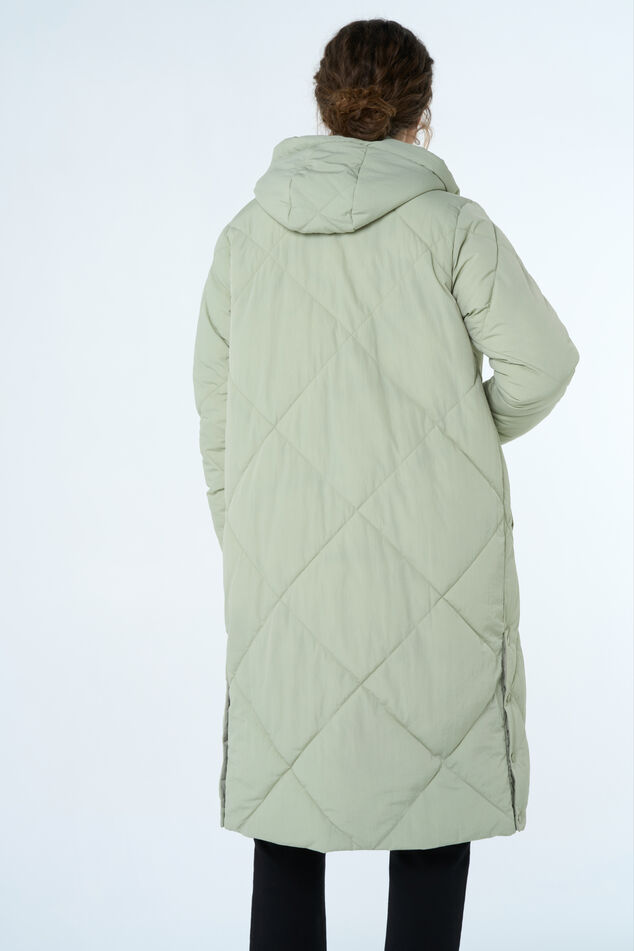 Lange Steppjacke mit Kapuze  image number 4