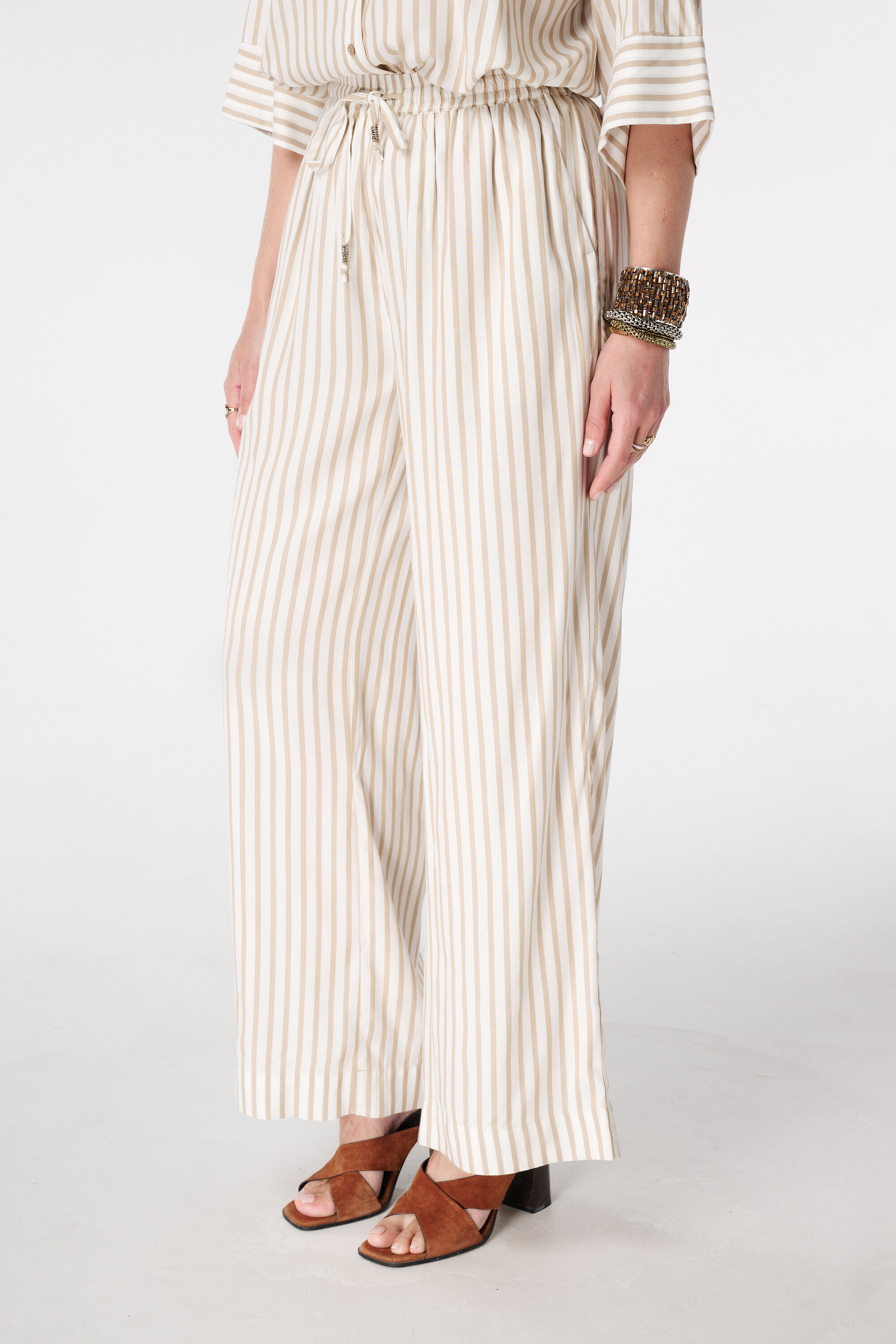 Gestreifte Leinenhose image number 5