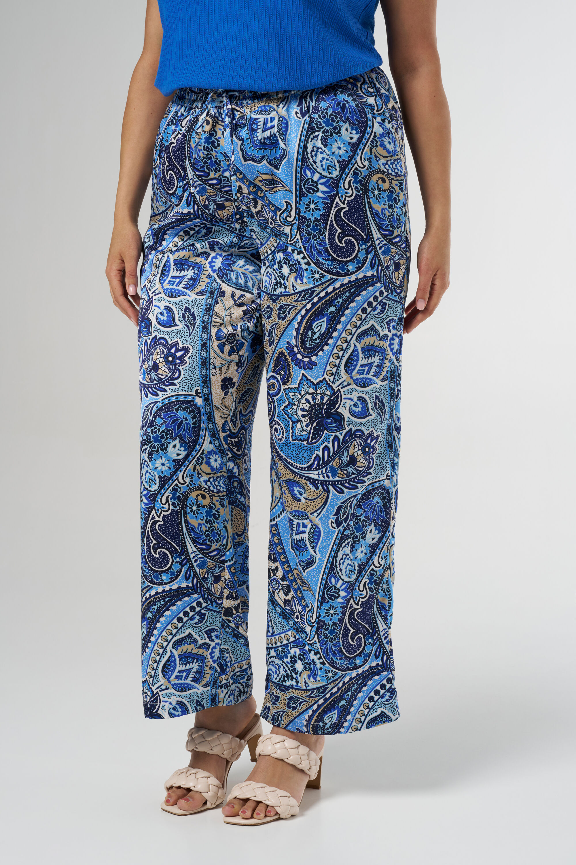 Weit geschnittene Hose mit Print image number 5