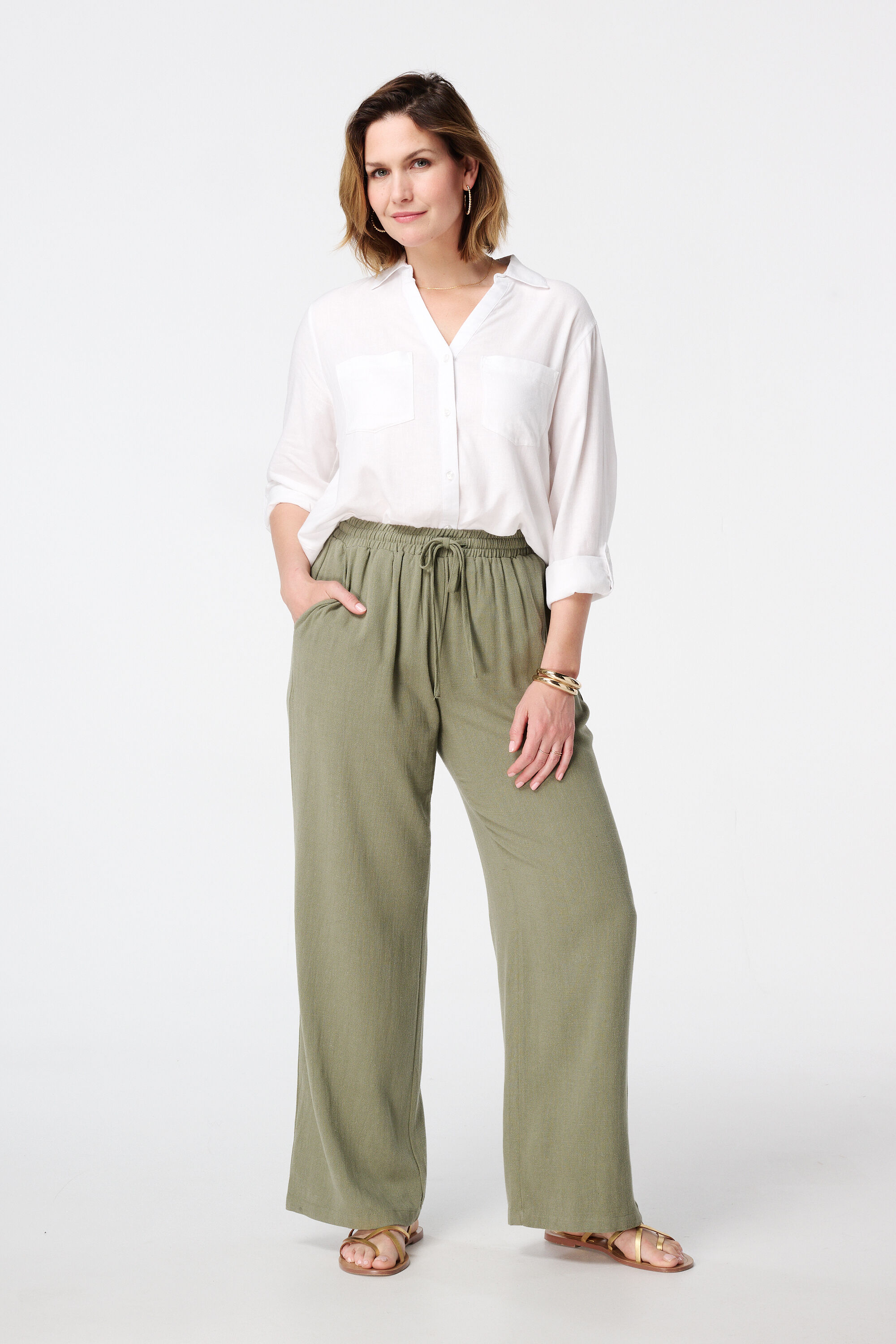 Leinenbluse mit Taschen  image number 5