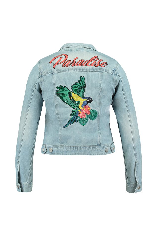 Jeansjacke mit Print image number 2