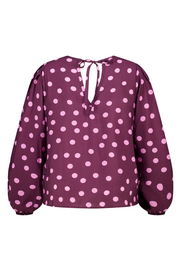 Bluse mit Polka-Dot-Muster image number 2