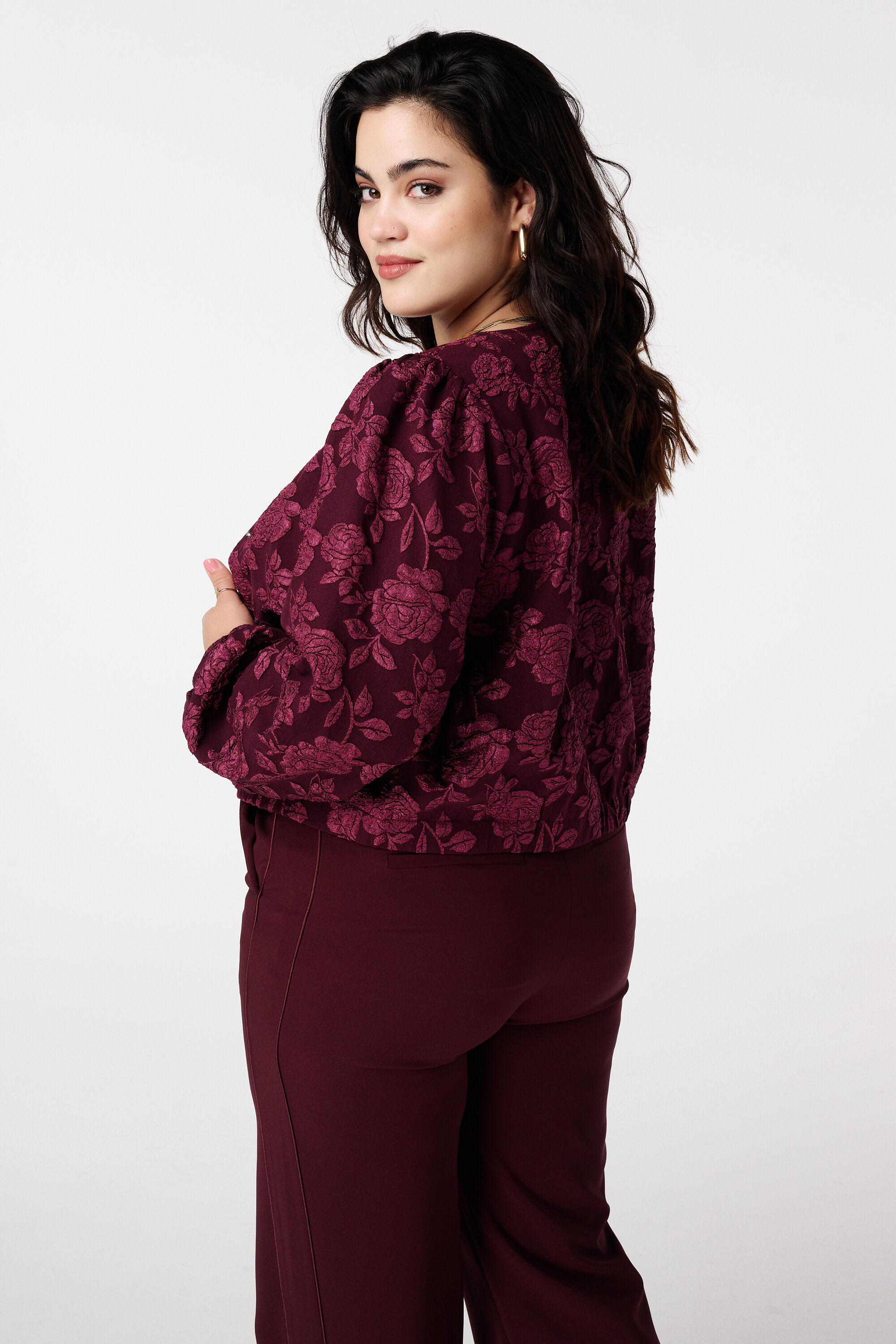 Jacquard-Bomberjacke mit Blumenmuster image number 3