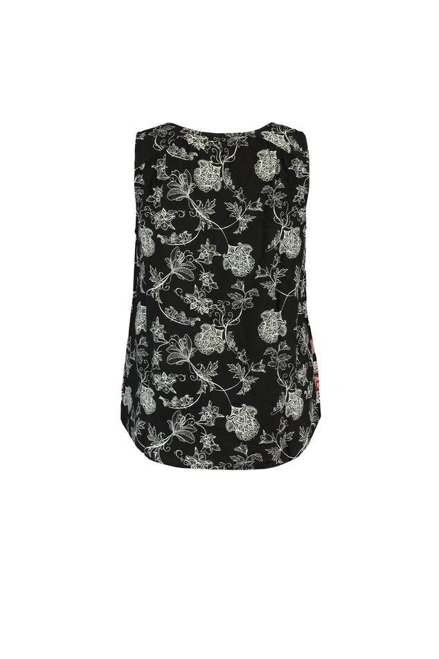 Ärmellose Bluse mit Paisley-Print image number 1