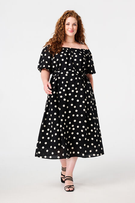 Midikleid mit Punktmuster Midikleid mit Punktmuster
