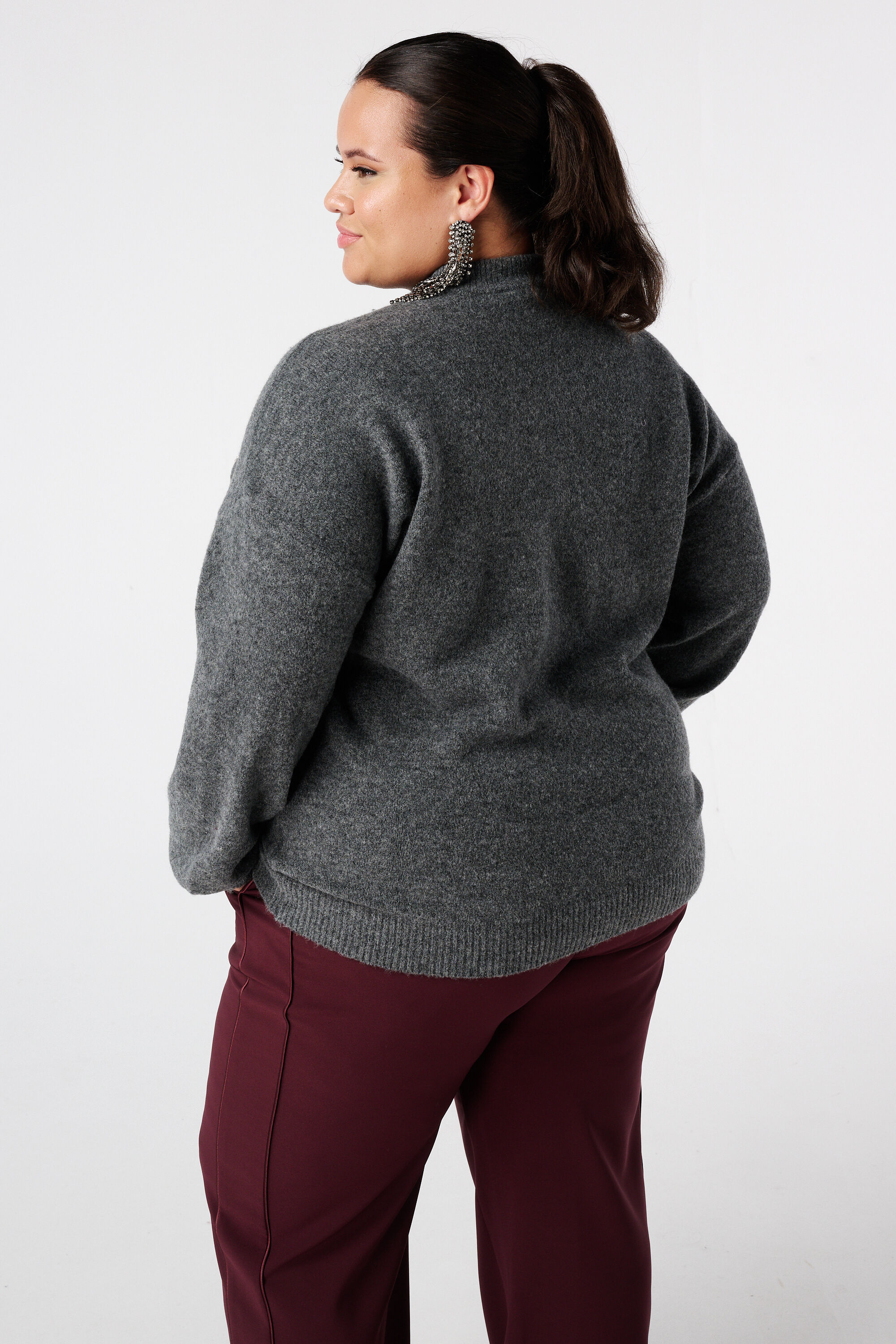 Strickpullover mit Perlenprint image number 3