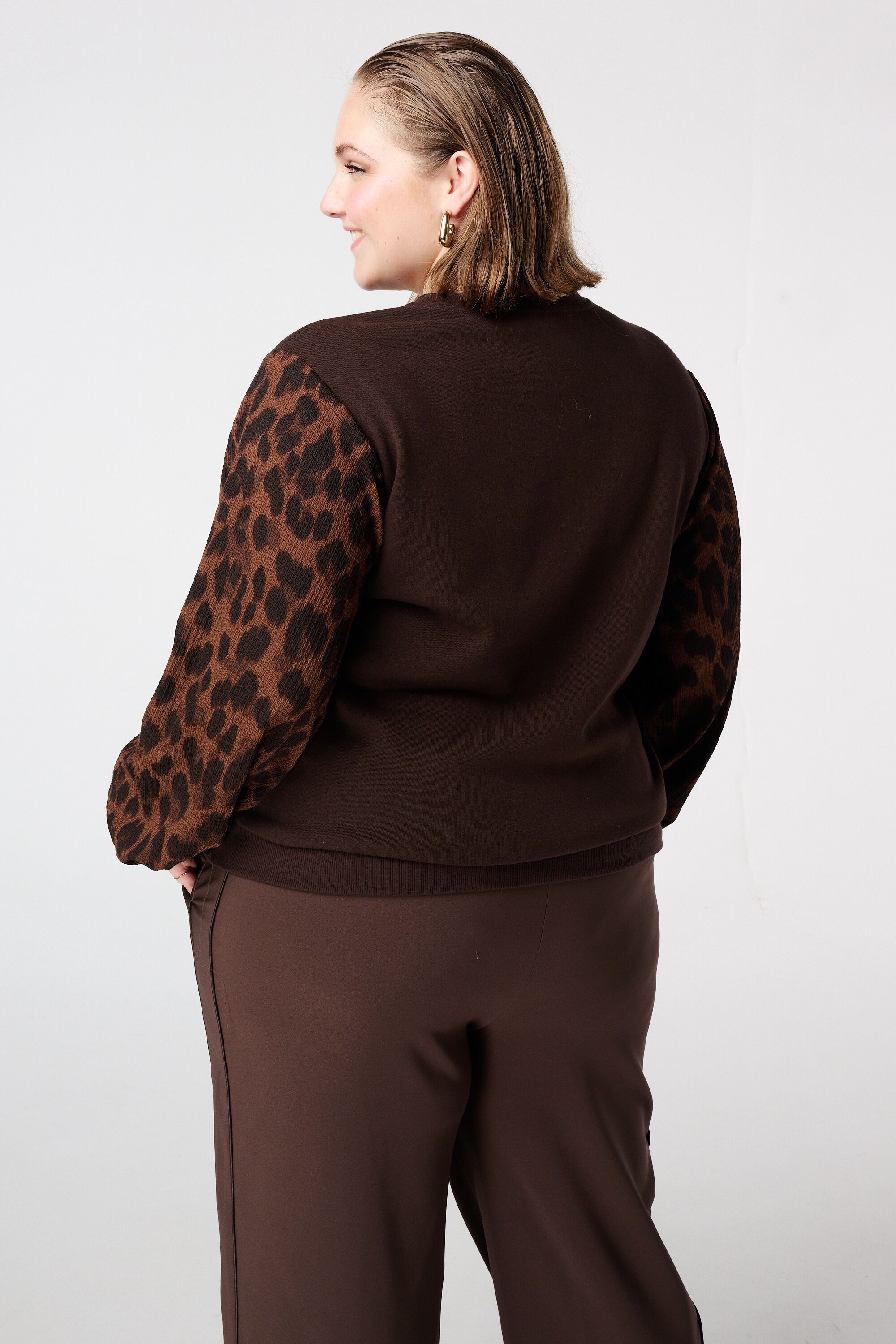 Sweatshirt mit Ballon&auml;rmeln und Aufdruck image number 3