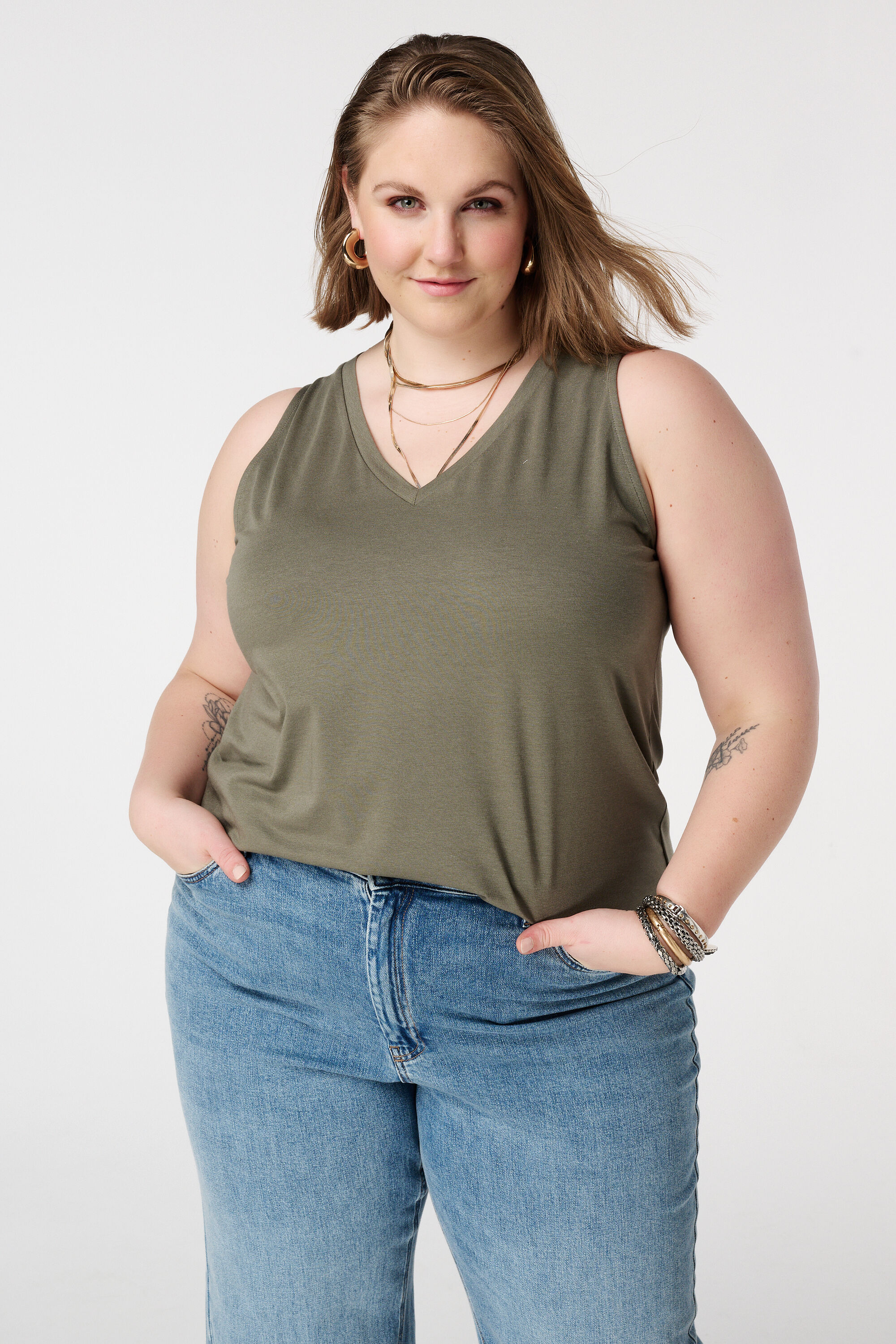 Singlet mit V Ausschnitt