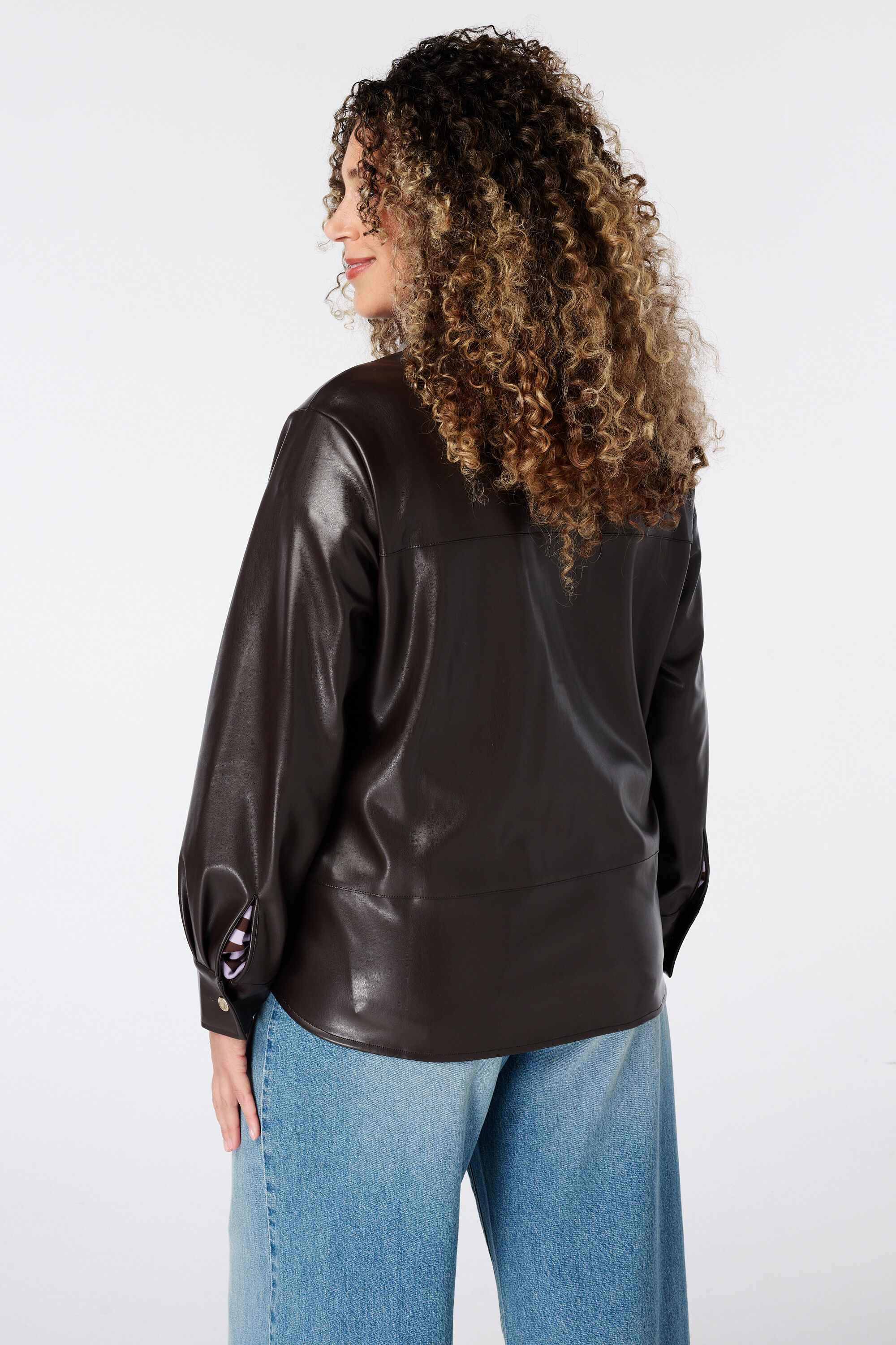 Bluse in Lederoptik image number 3
