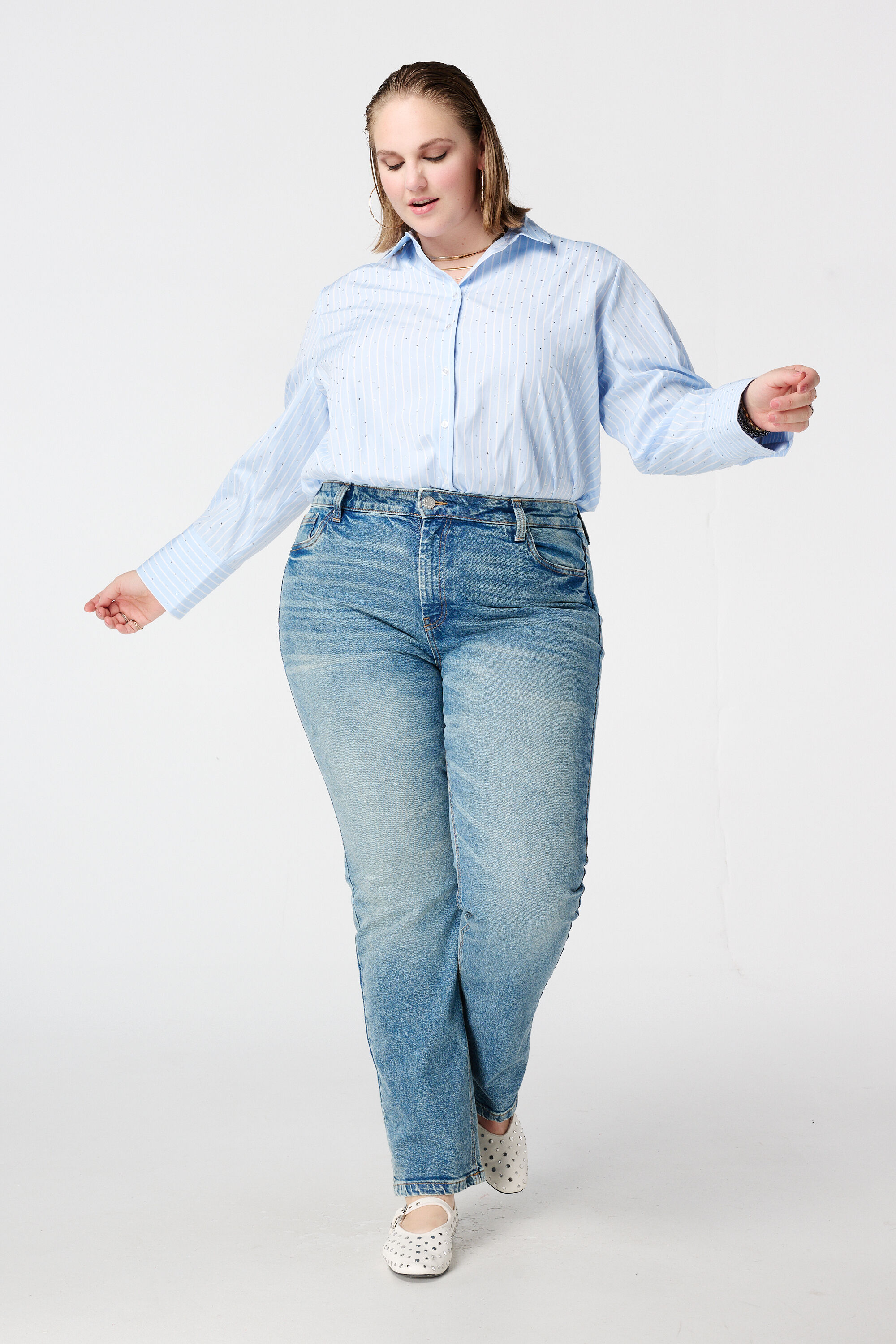 Straight Leg Jeans mit Mid Waist