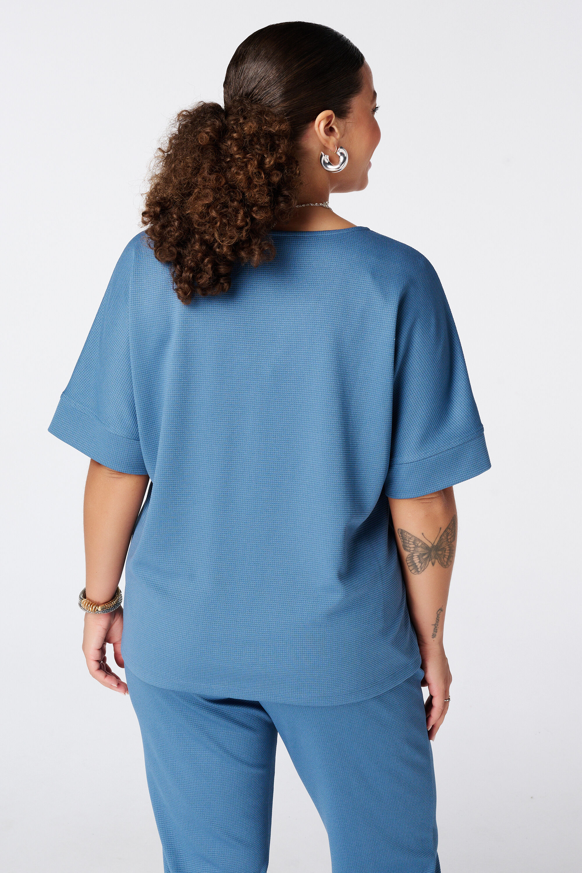 Basic Shirt mit Waffelstruktur image number 3