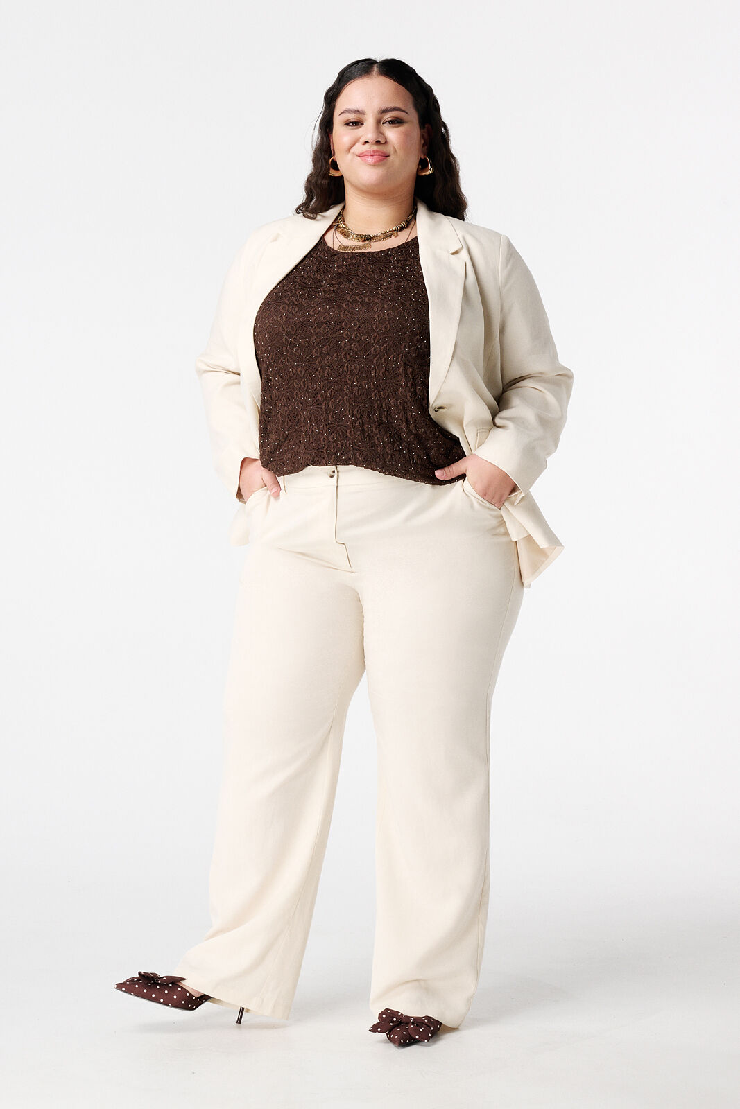 Leinen-Wide-Leg-Hose image number 0