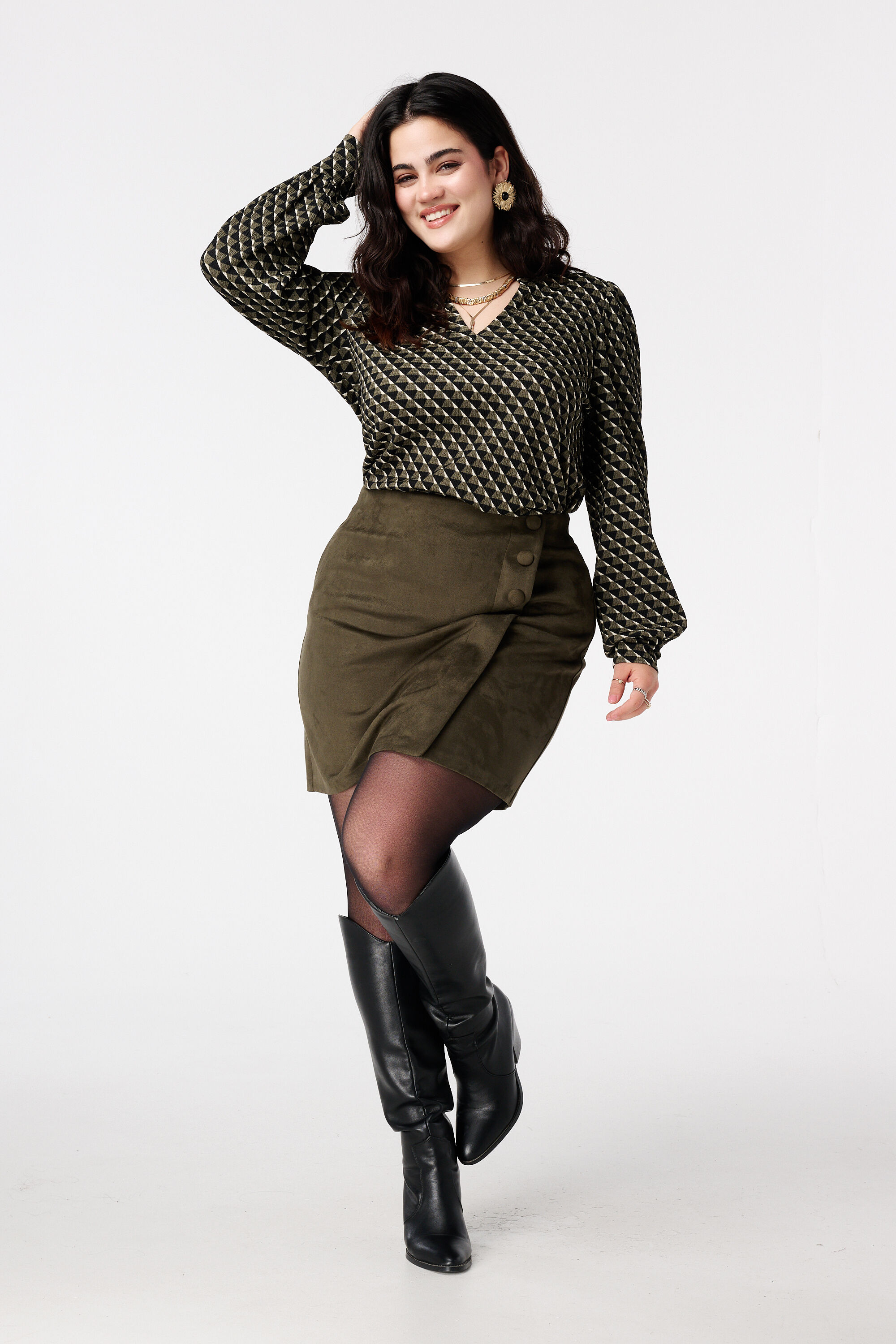 Top mit elegantem Print image number 5