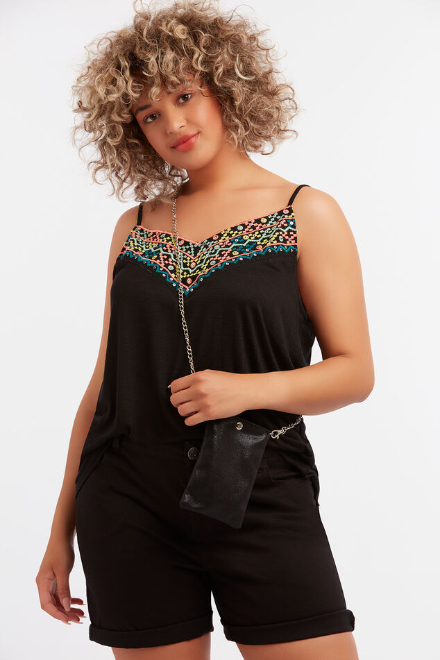 Top mit Stickerei image number 4