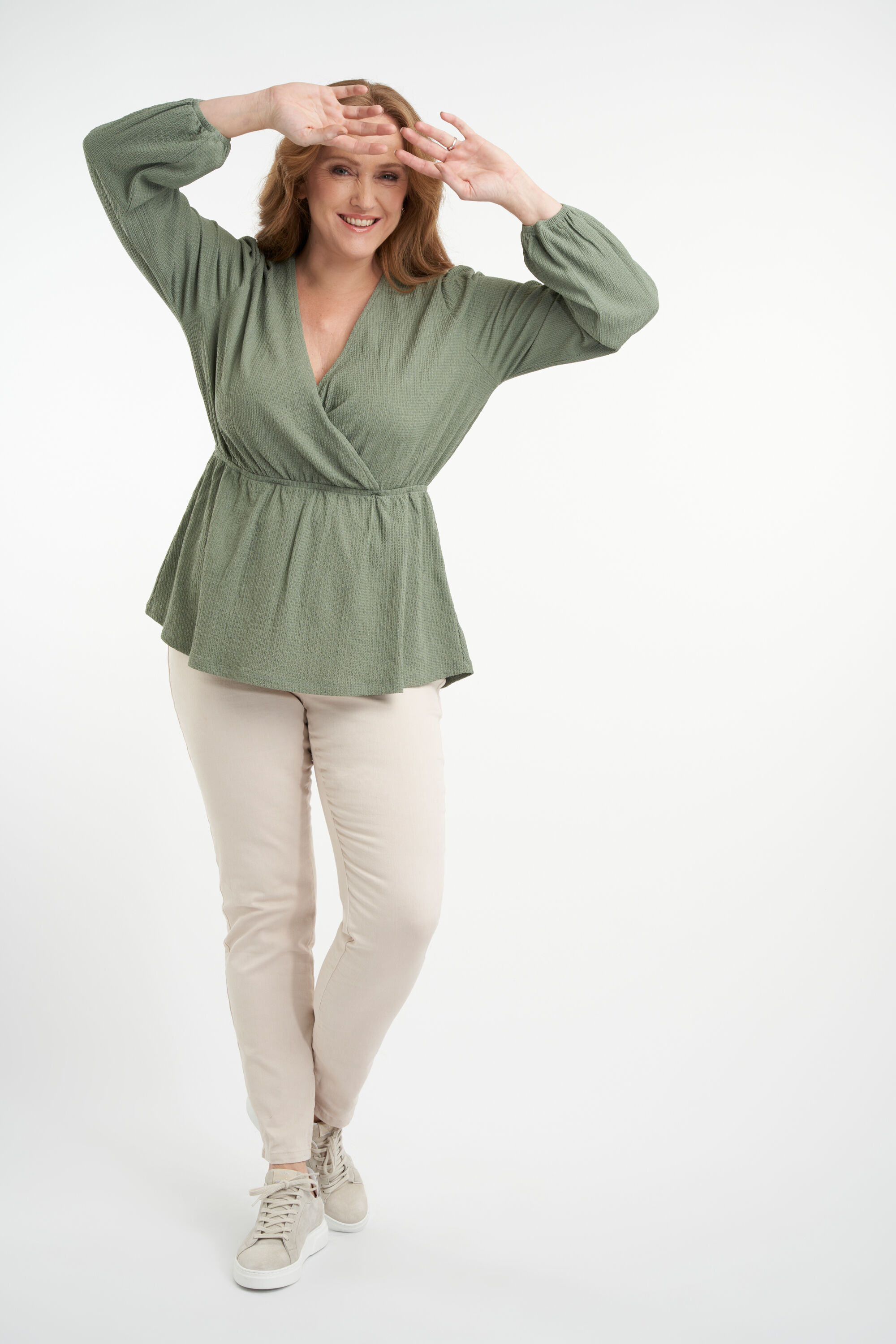 Wickeltop mit texturiertem Stoff image number 5