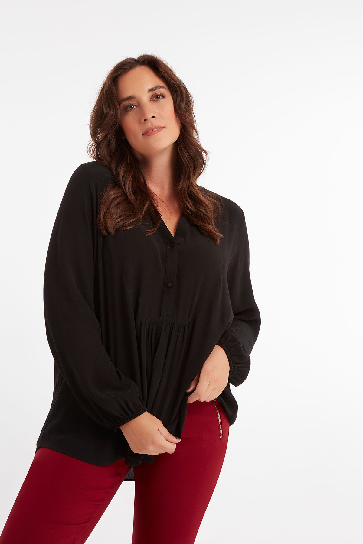 Hose aus Bengalin mit schmalem Bein image number 3