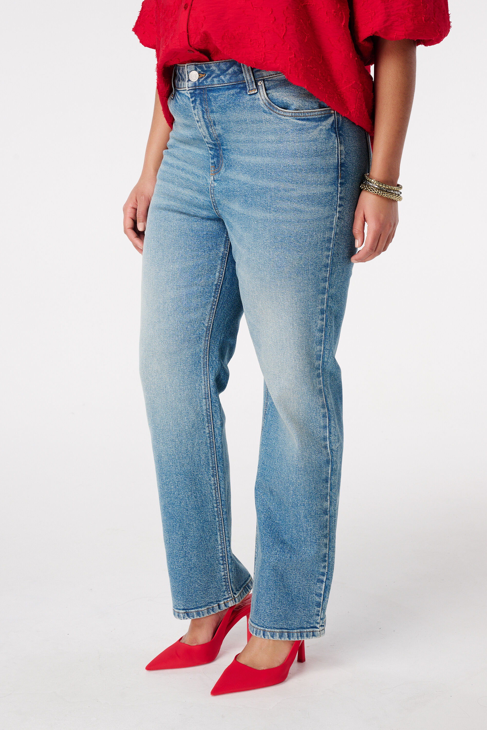 Straight Leg Jeans mit Mid Waist image number 5