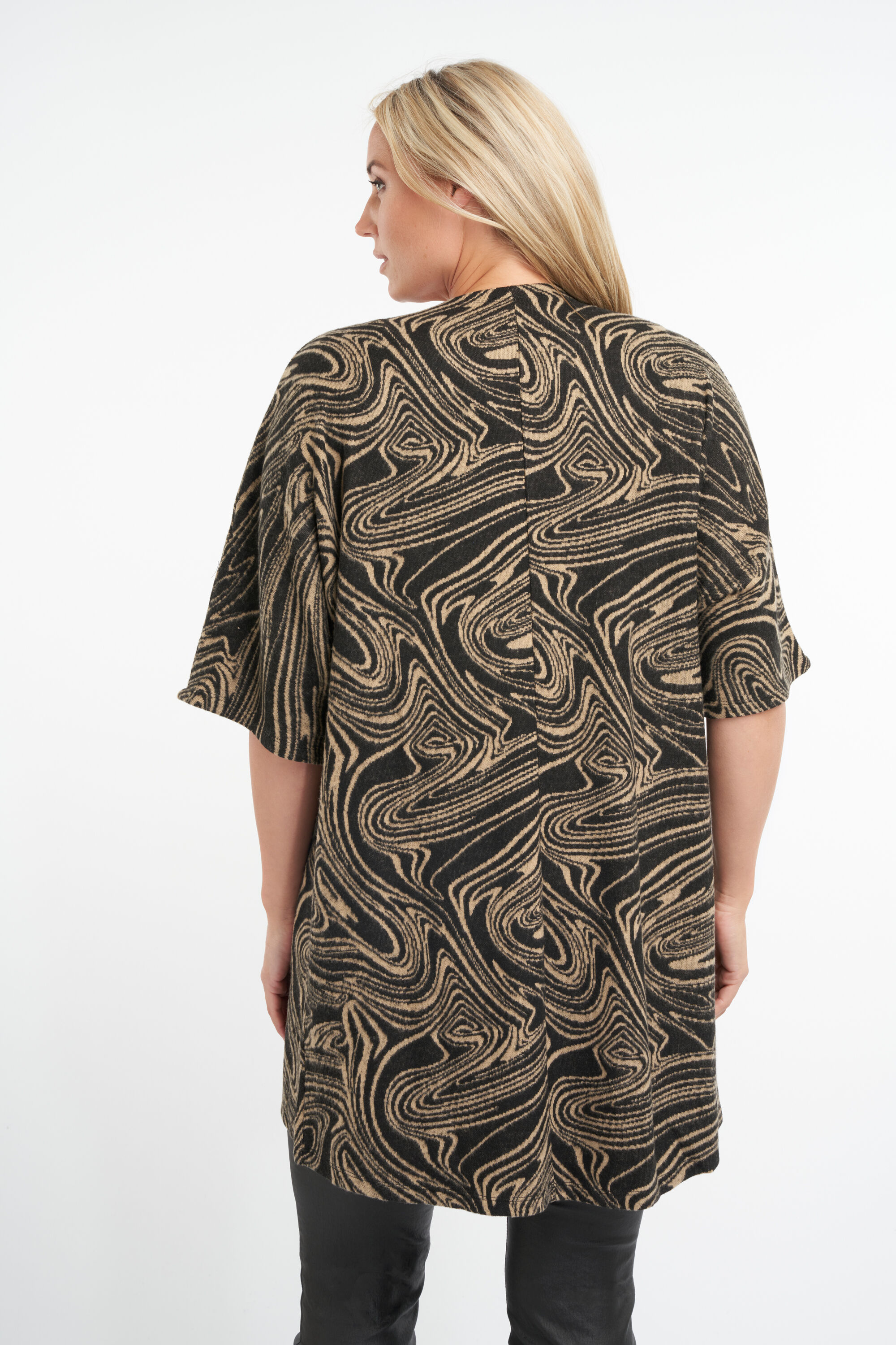 Offener Cardigan mit Print image number 4