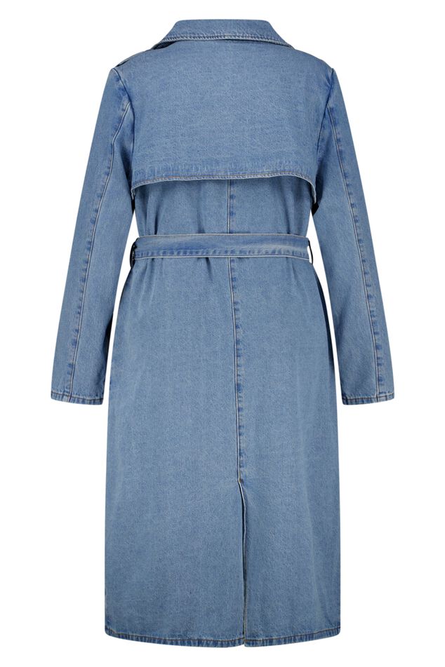Denim-Trenchcoat mit Gürtel image number 2