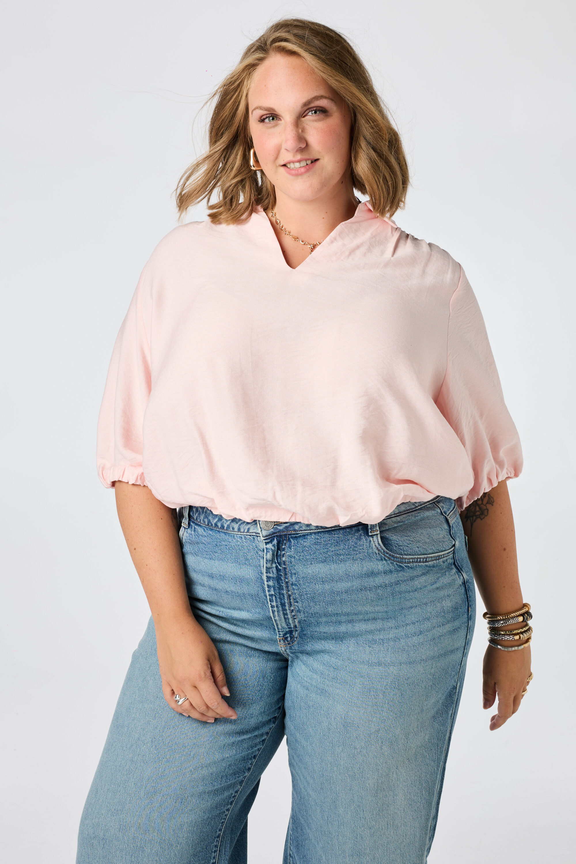 Bluse mit Puff&auml;rmeln image number 0