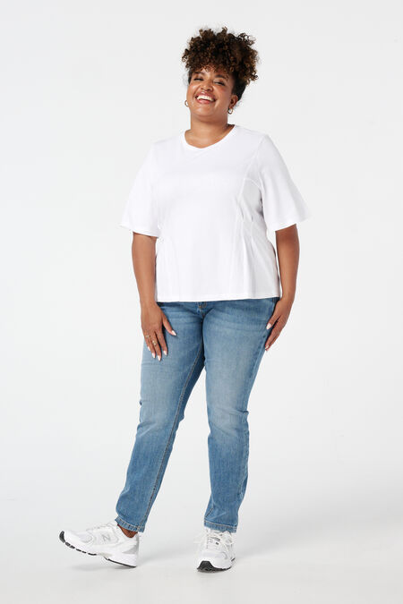 Skinny-Leg-Jeans mit hoher Taille CHERRY Skinny-Leg-Jeans mit hoher Taille CHERRY