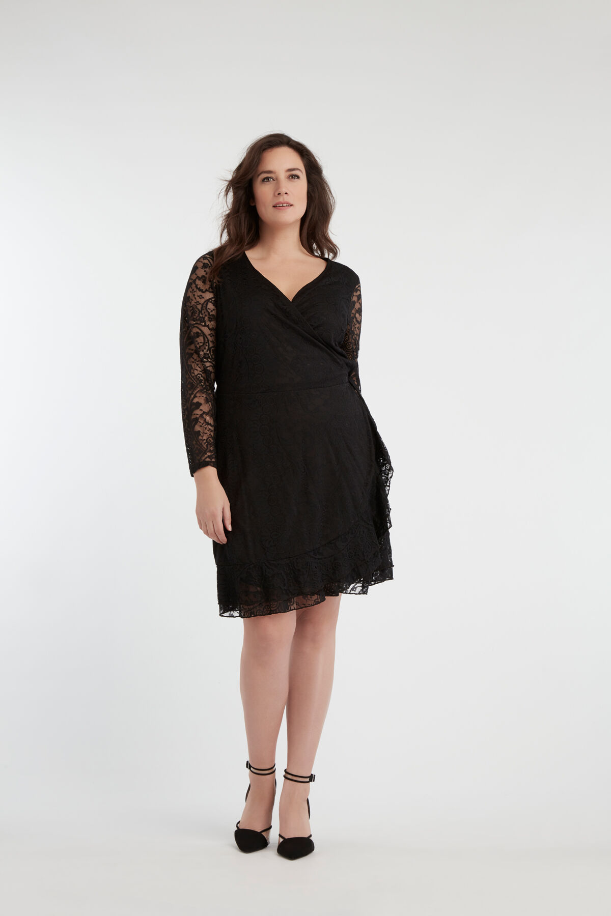 Wickelkleid mit Spitze image number 3