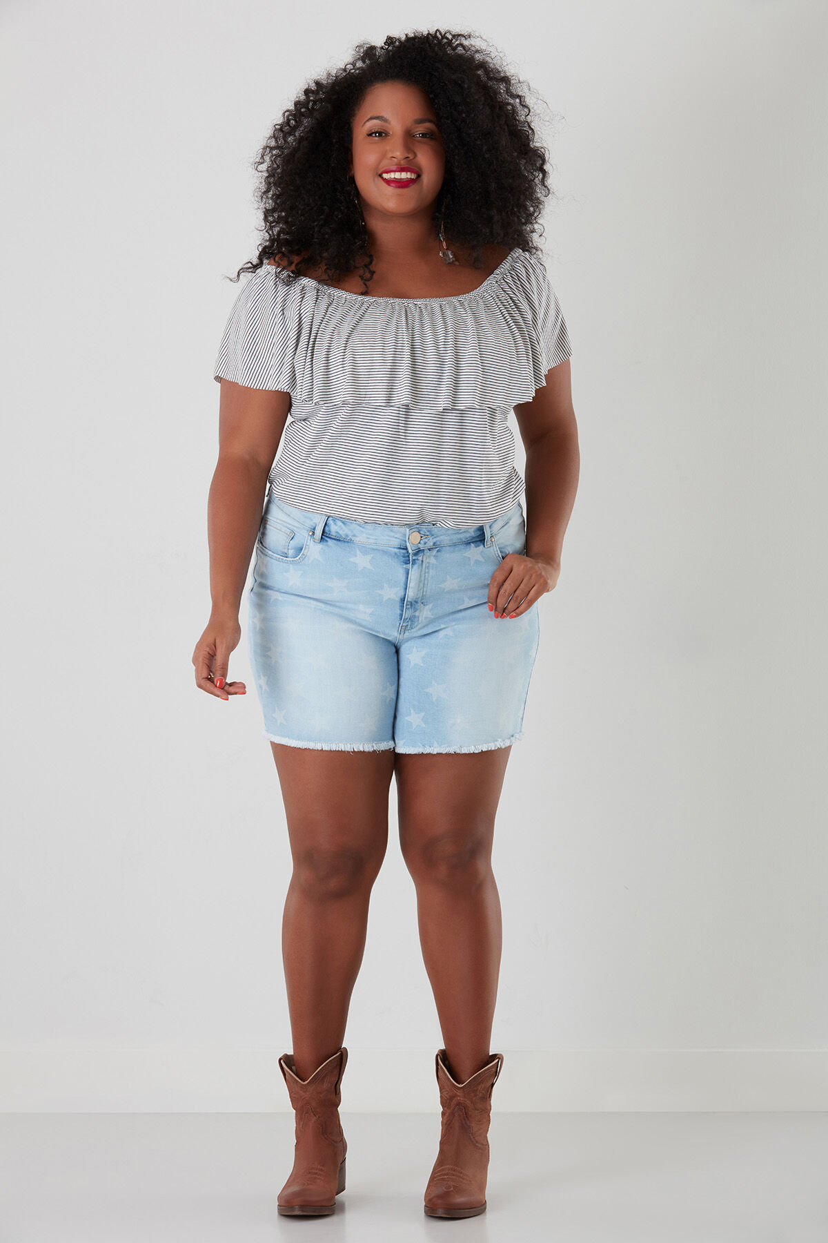 Schulterfreies Top mit R&uuml;schen image number 3