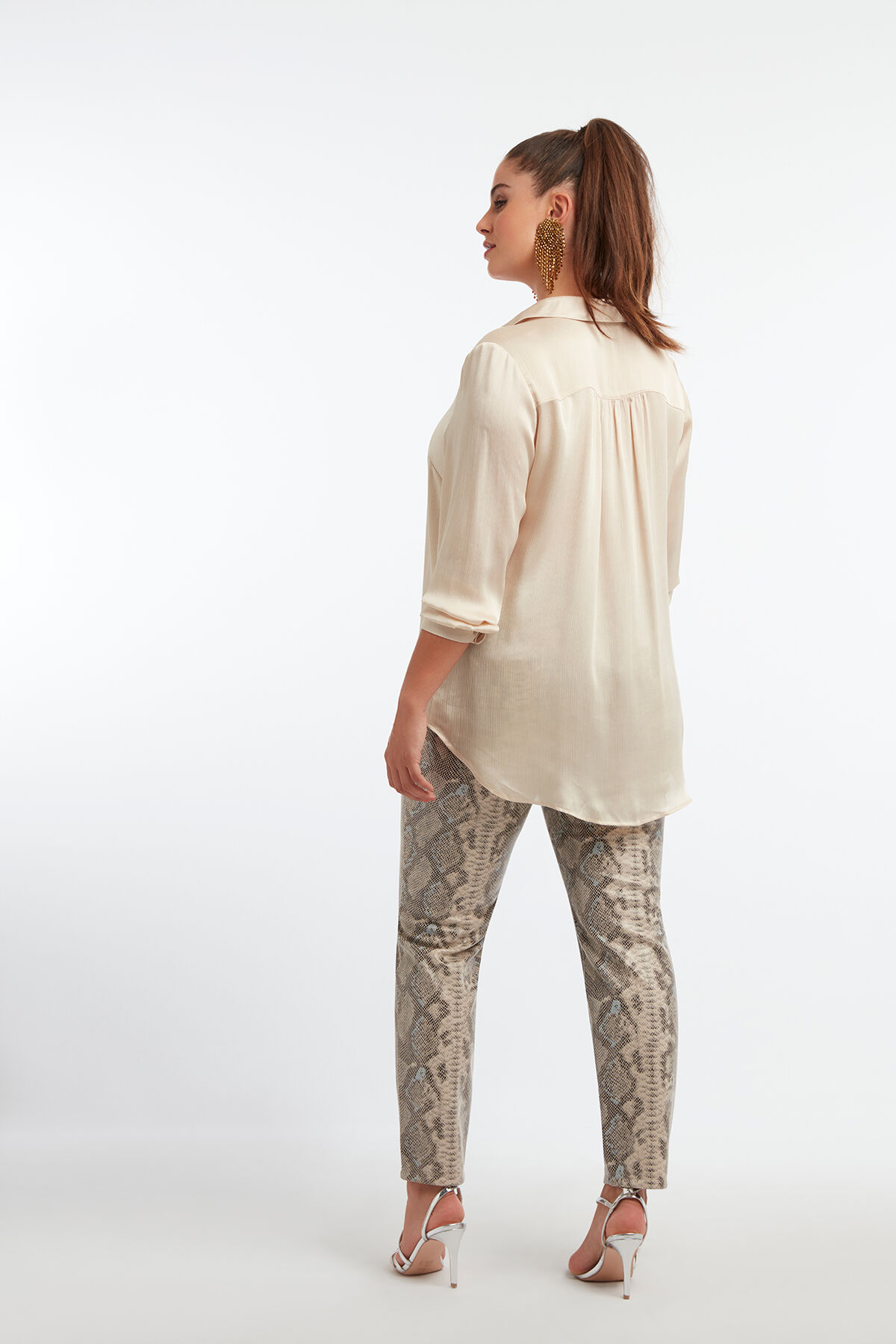 Satin-Bluse image number 4