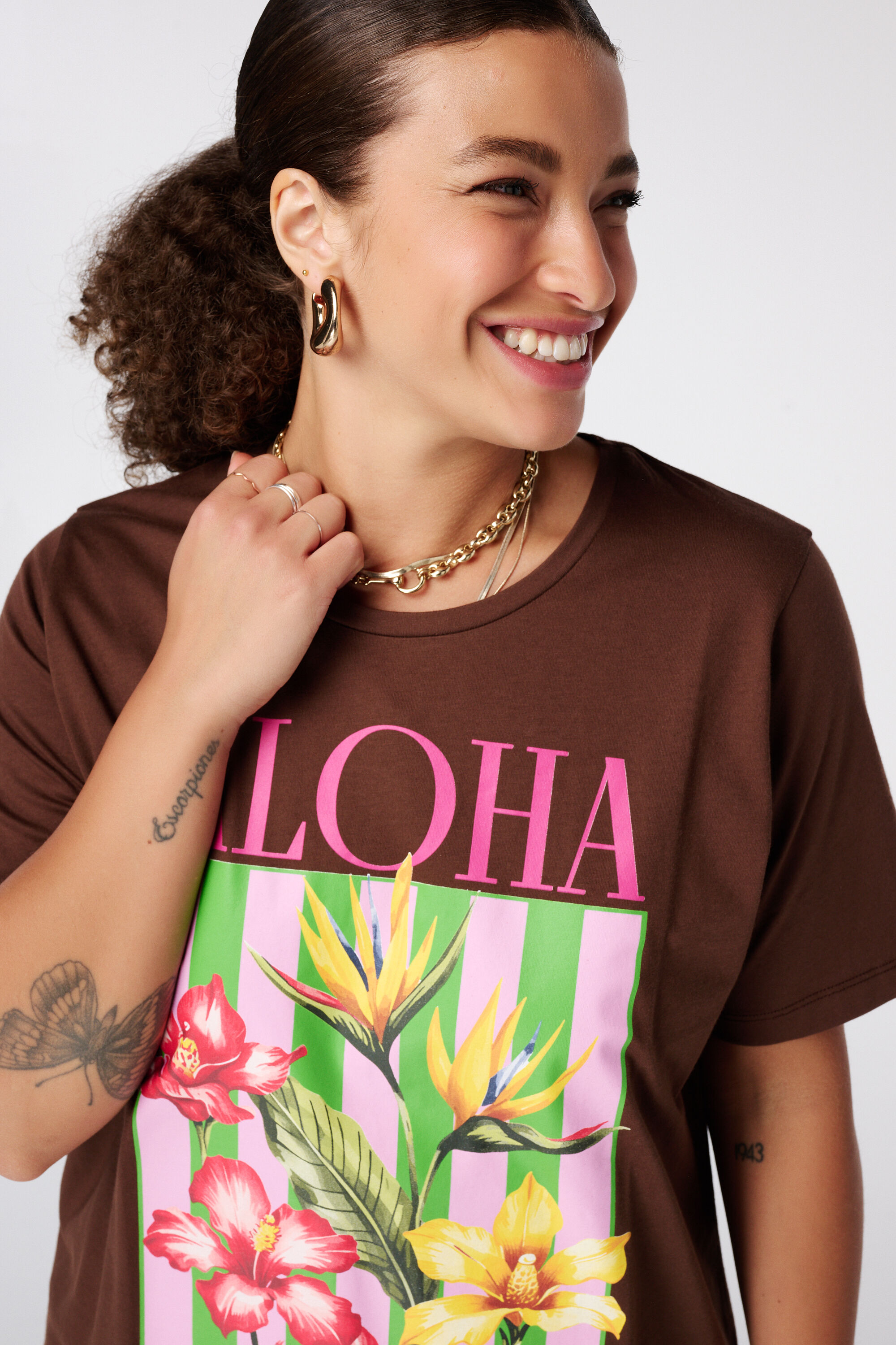 T-Shirt mit Schriftzug image number 4