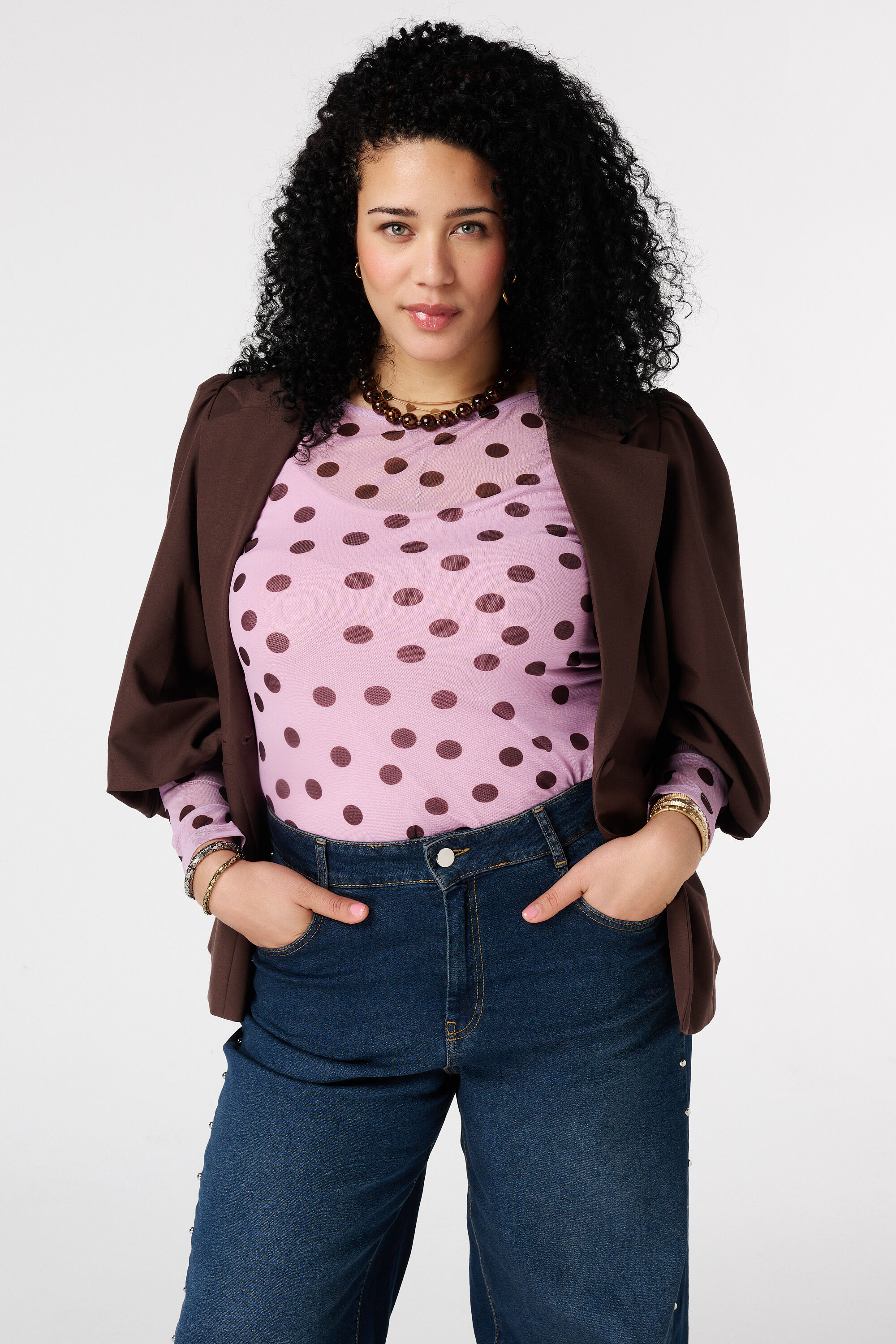 Mesh Top mit Print image number 0