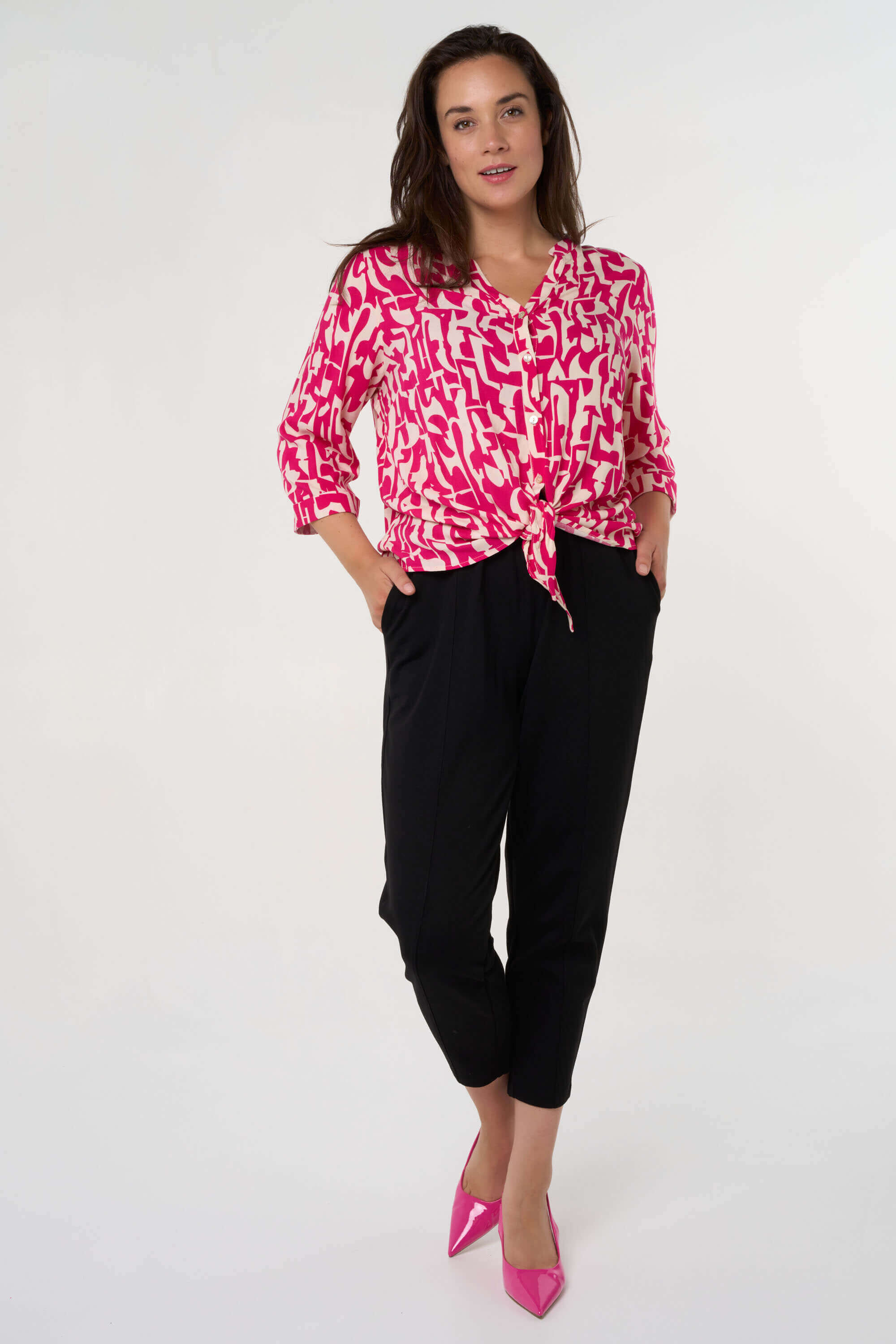 Bluse mit Grafik-Print image number 6