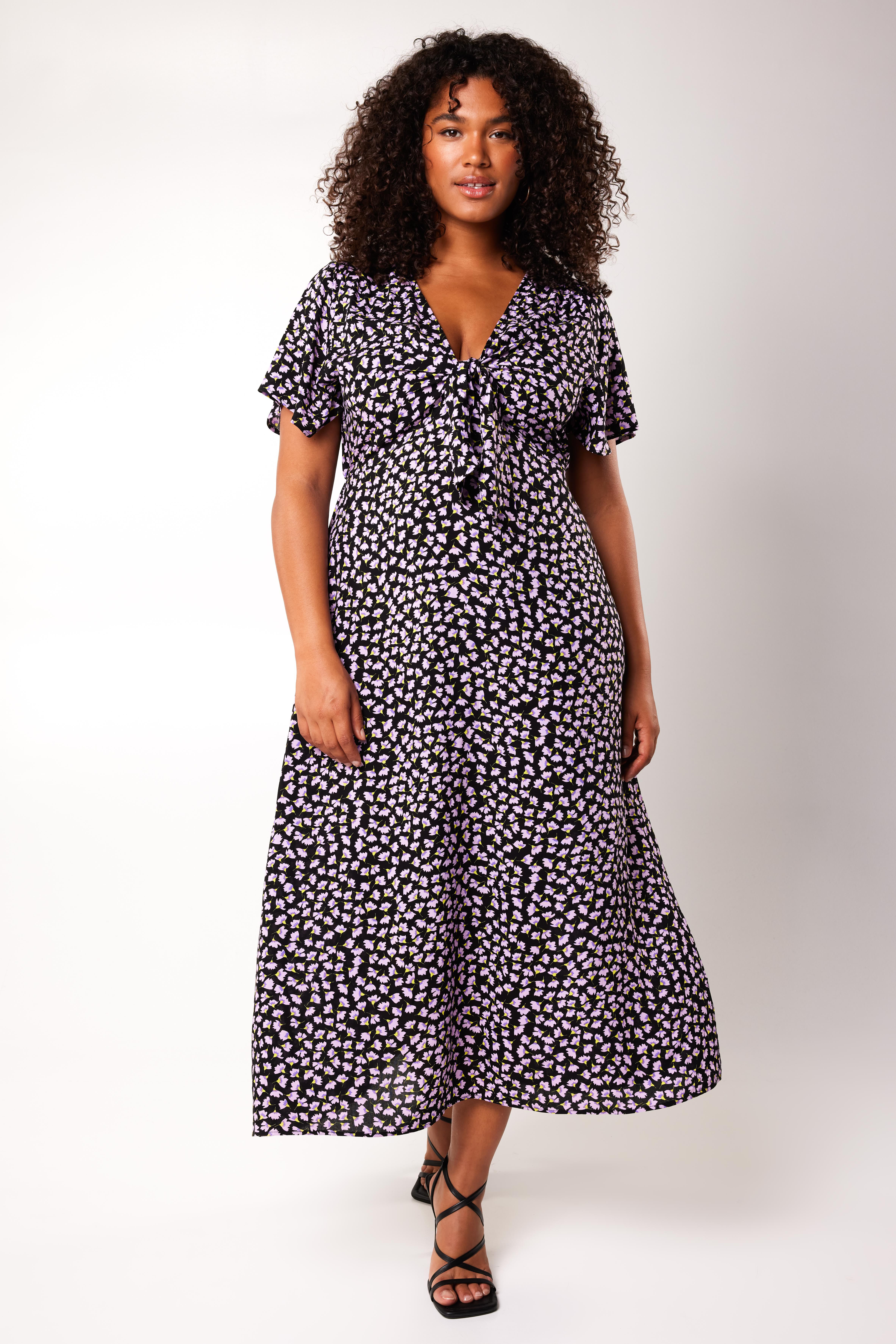 Langes Kleid mit Print  image number 7