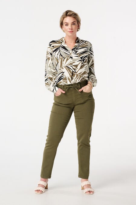 Straight-Leg-Jeans mit elastischem Bund  Straight-Leg-Jeans mit elastischem Bund